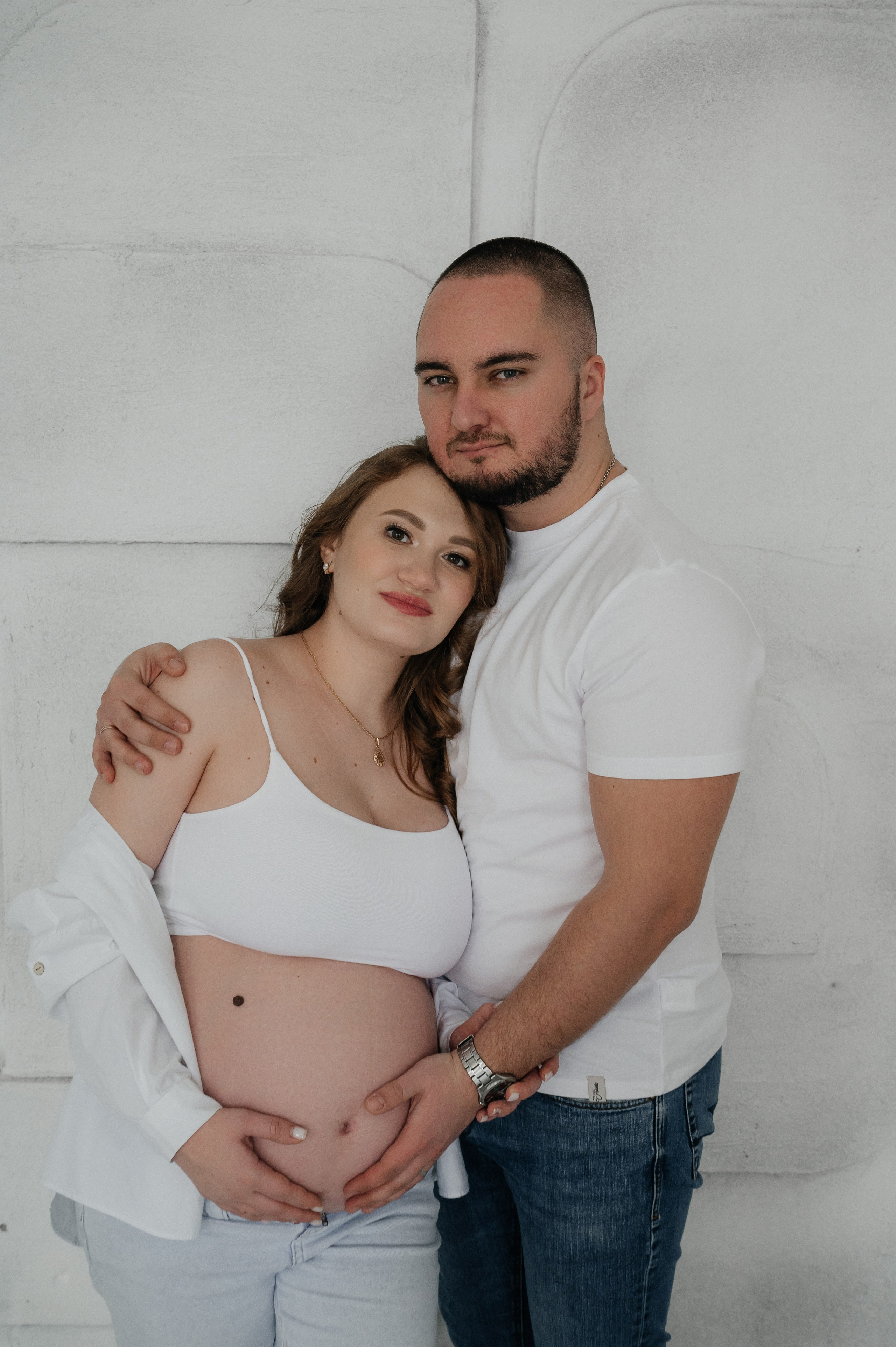 Оля и Никита в ожидании малыша. Фотограф Мария Строгонова