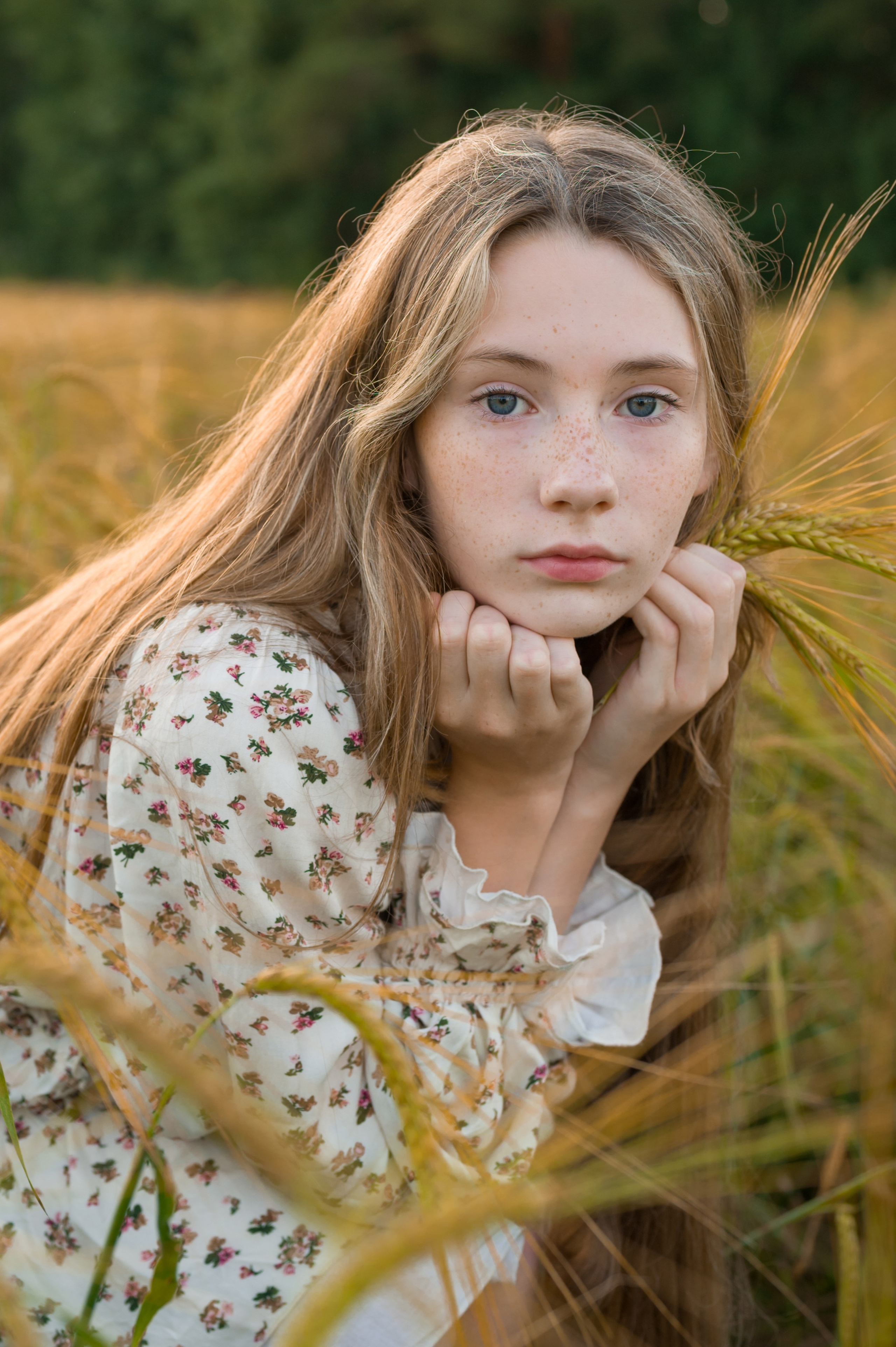 Фотосессия в поле (пшеница, рожь). Фотограф Юлия Кондратьева