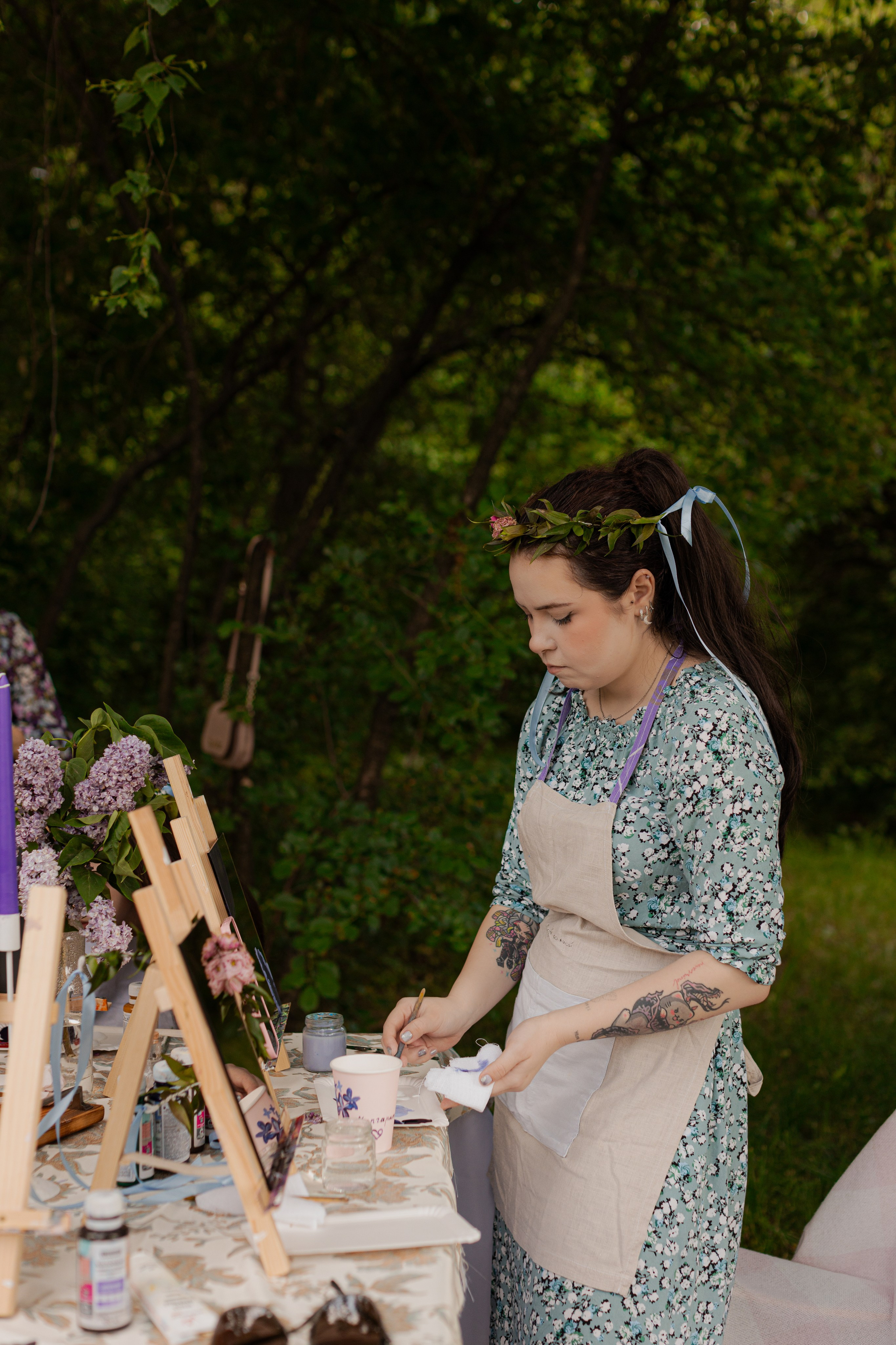 Мк Сирень на зеркале (девичник в парке). Анастасия Ракчеева Художник