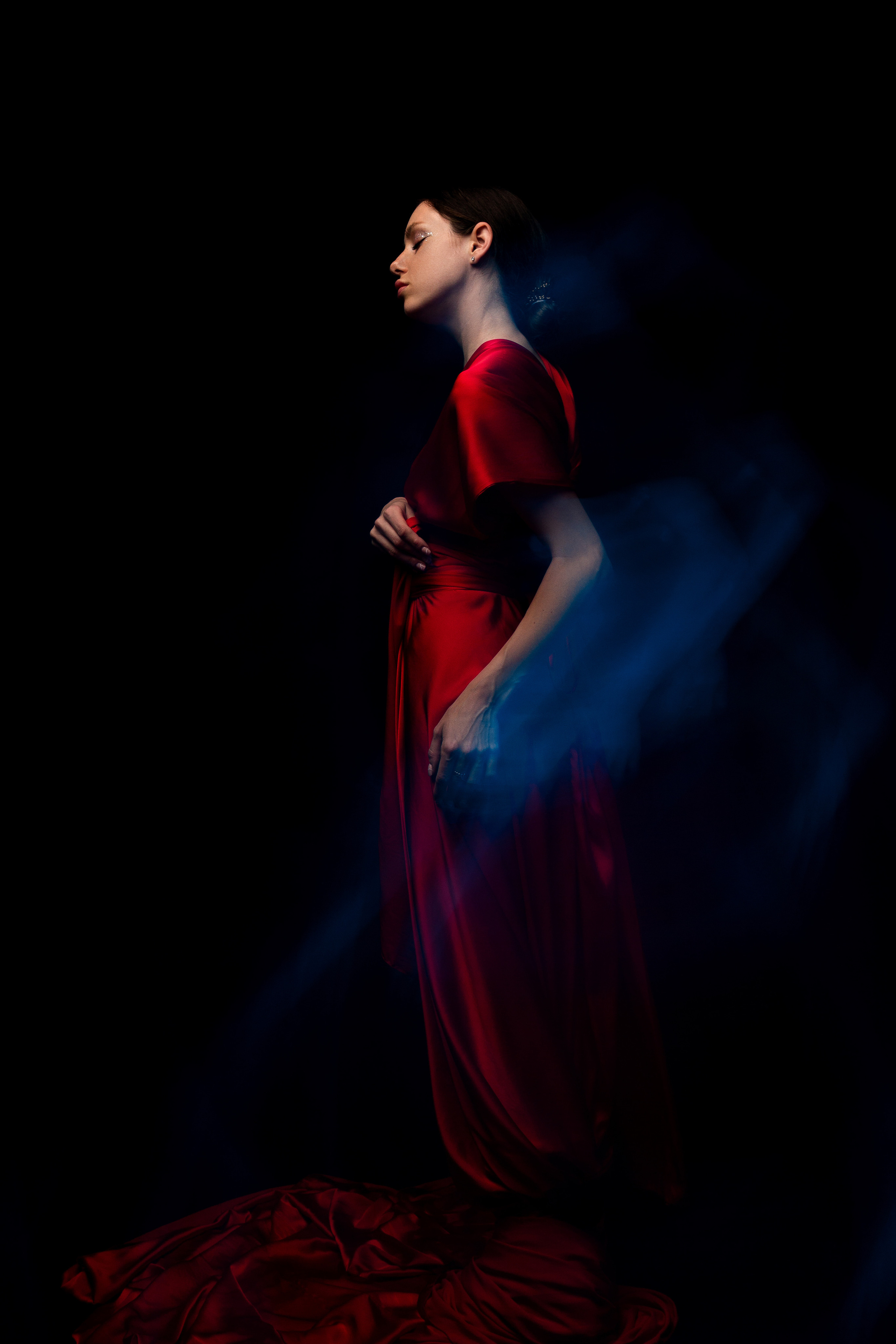 Портретная фотосессия в студии с эффектом смешанный свет. Портретный и семейный фотограф в Санкт-Петербурге Ульяна Жукова