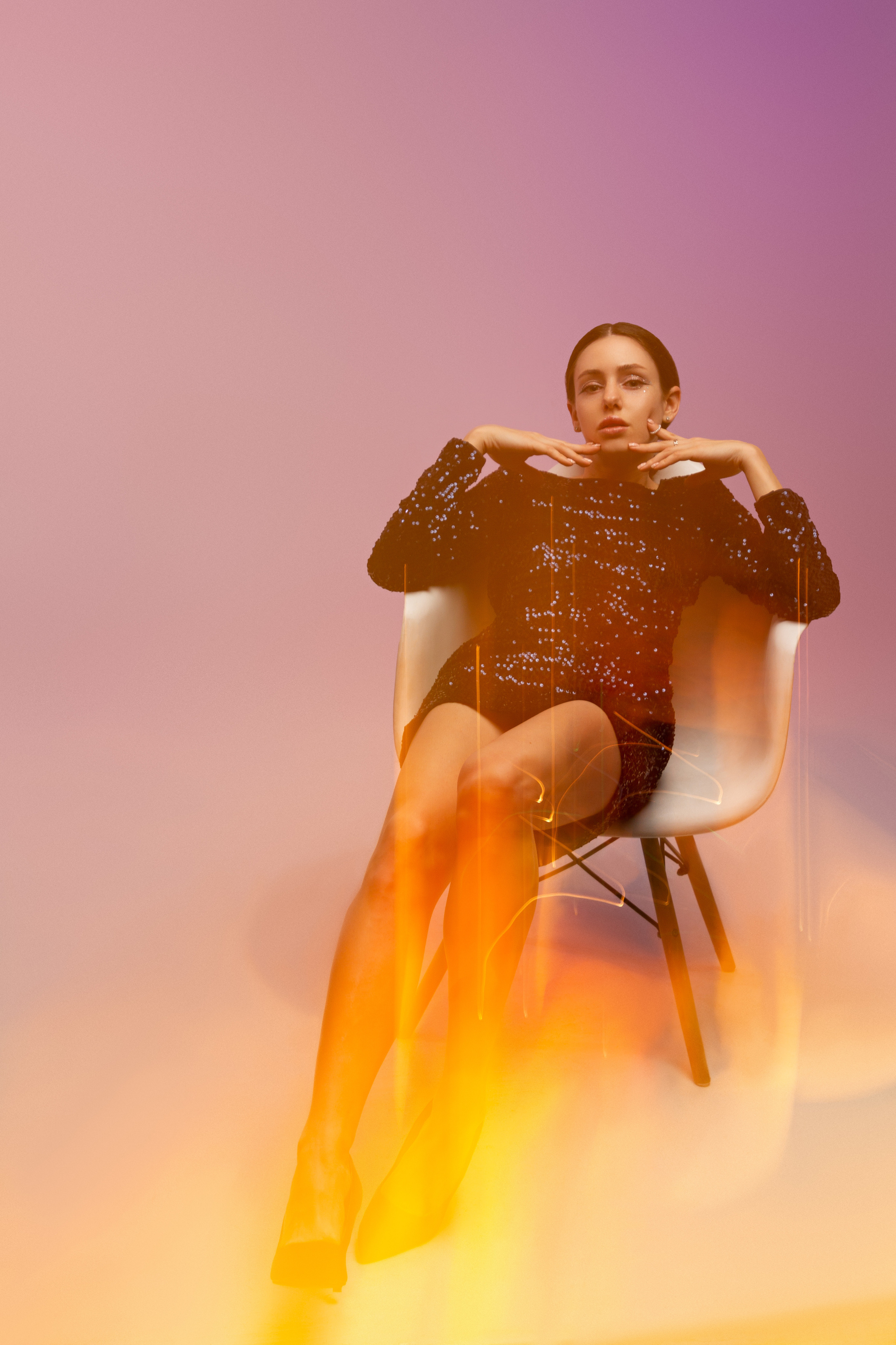 Портретная фотосессия в студии с эффектом смешанный свет. Портретный и семейный фотограф в Санкт-Петербурге Ульяна Жукова