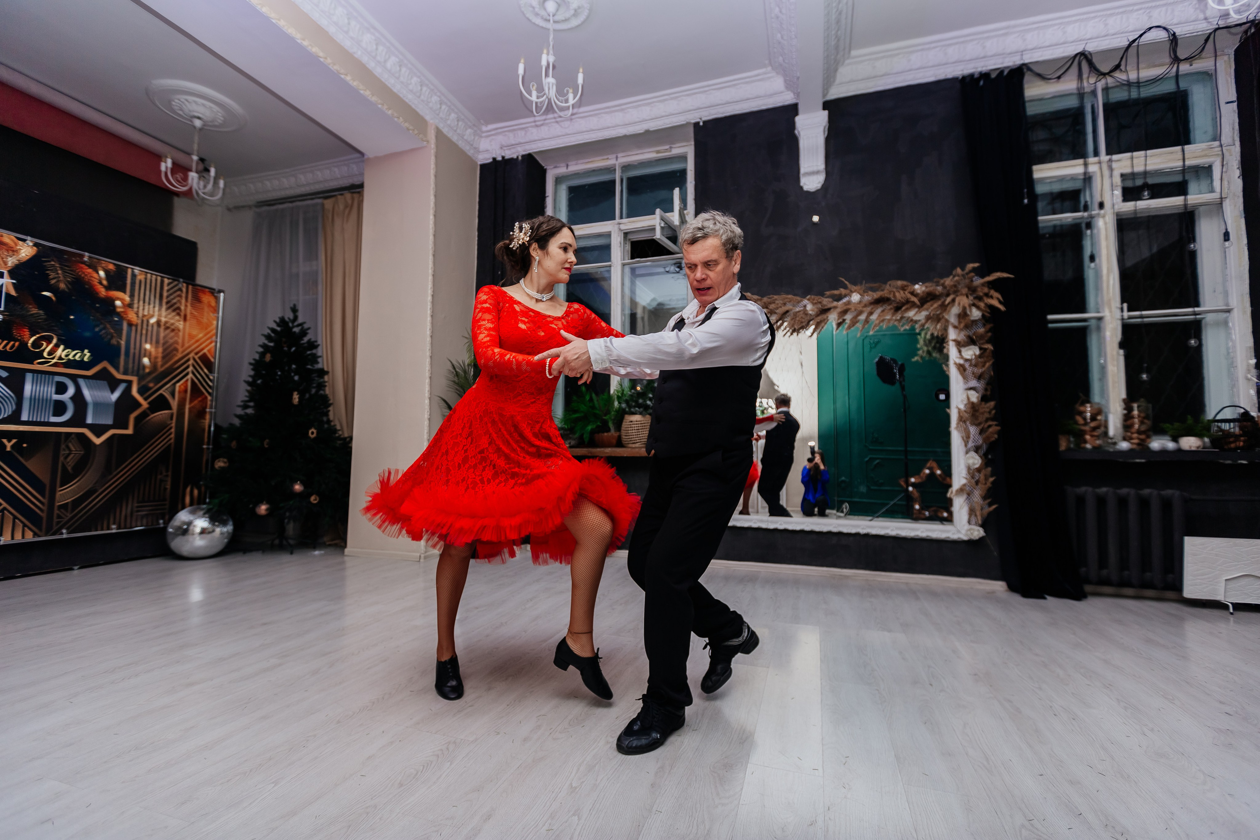 Новогодняя танцевальная хастл-вечеринка в стиле Гетсби. Фотограф Краснодар Марго Хелбен