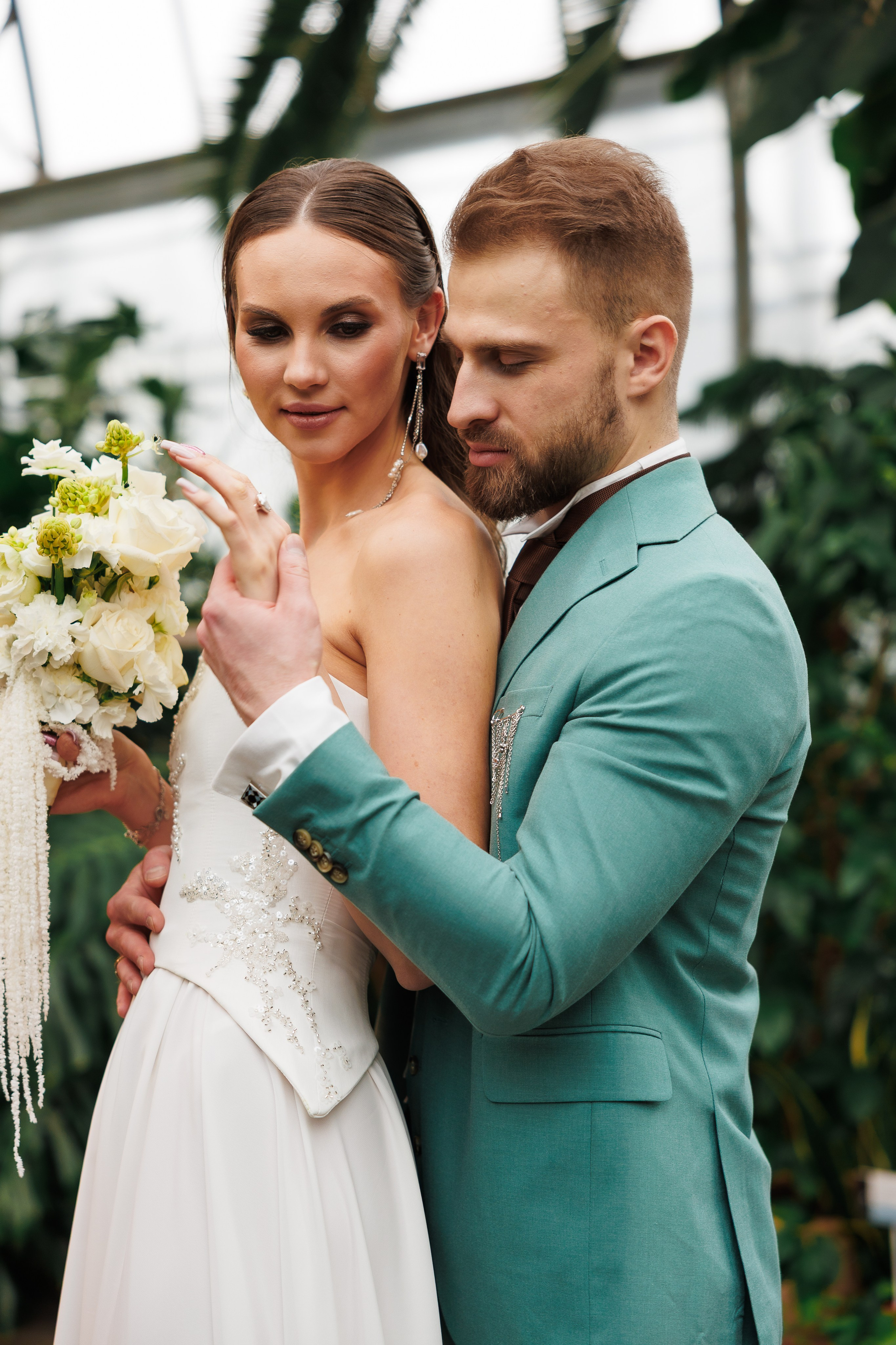 Свадебная прогулка в оранжерее. Питер. Свадебный и семейный фотограф в Москве Красинская Мария