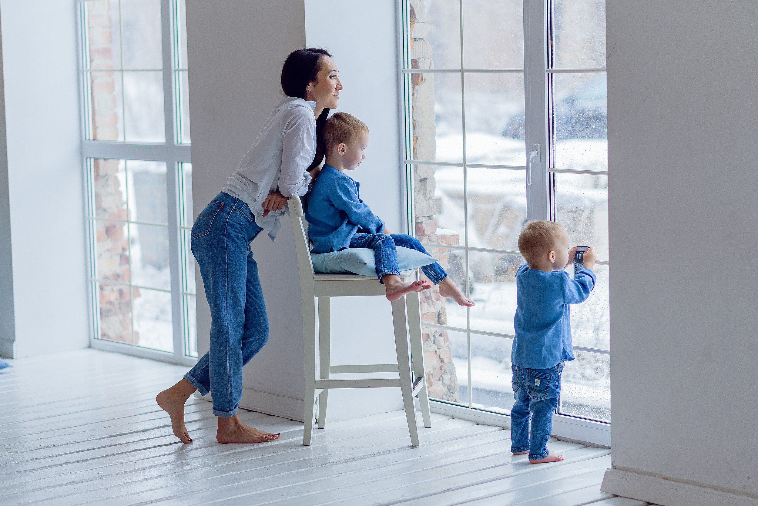 Юлия с сыновьями. Фотограф Ростов-на-Дону Белла Керимова