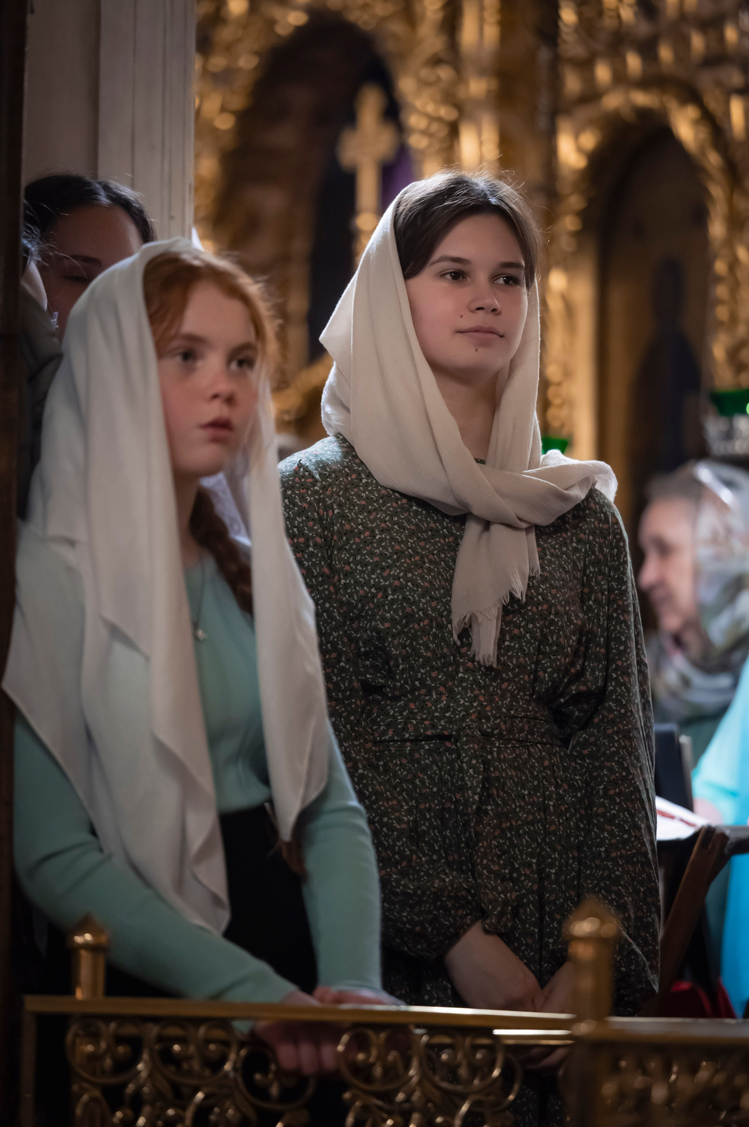 Богородский Храм. Всенощное бдение. Освящение верб. Антон и Татьяна Денисенко — В храме