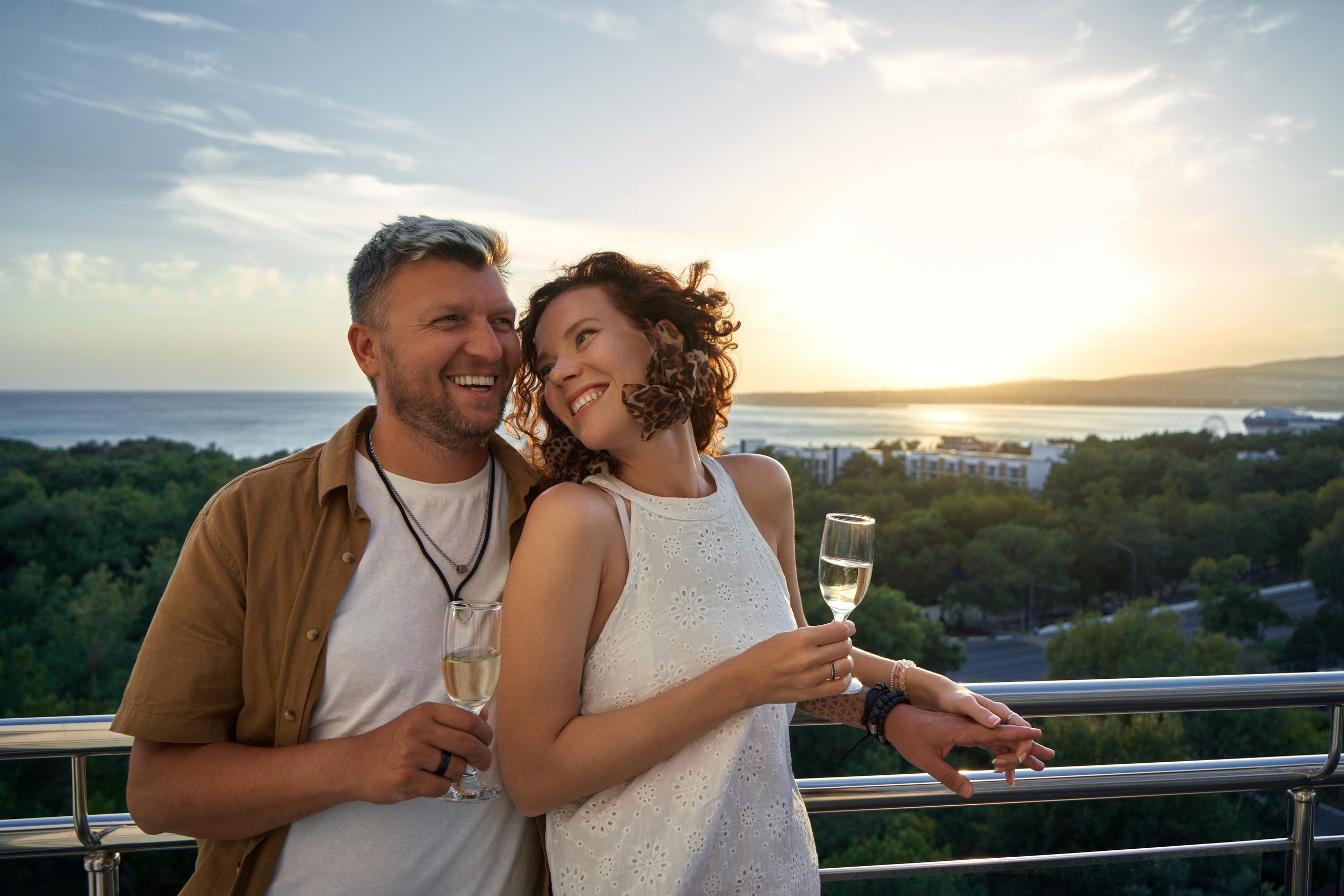 фотография пары на закате