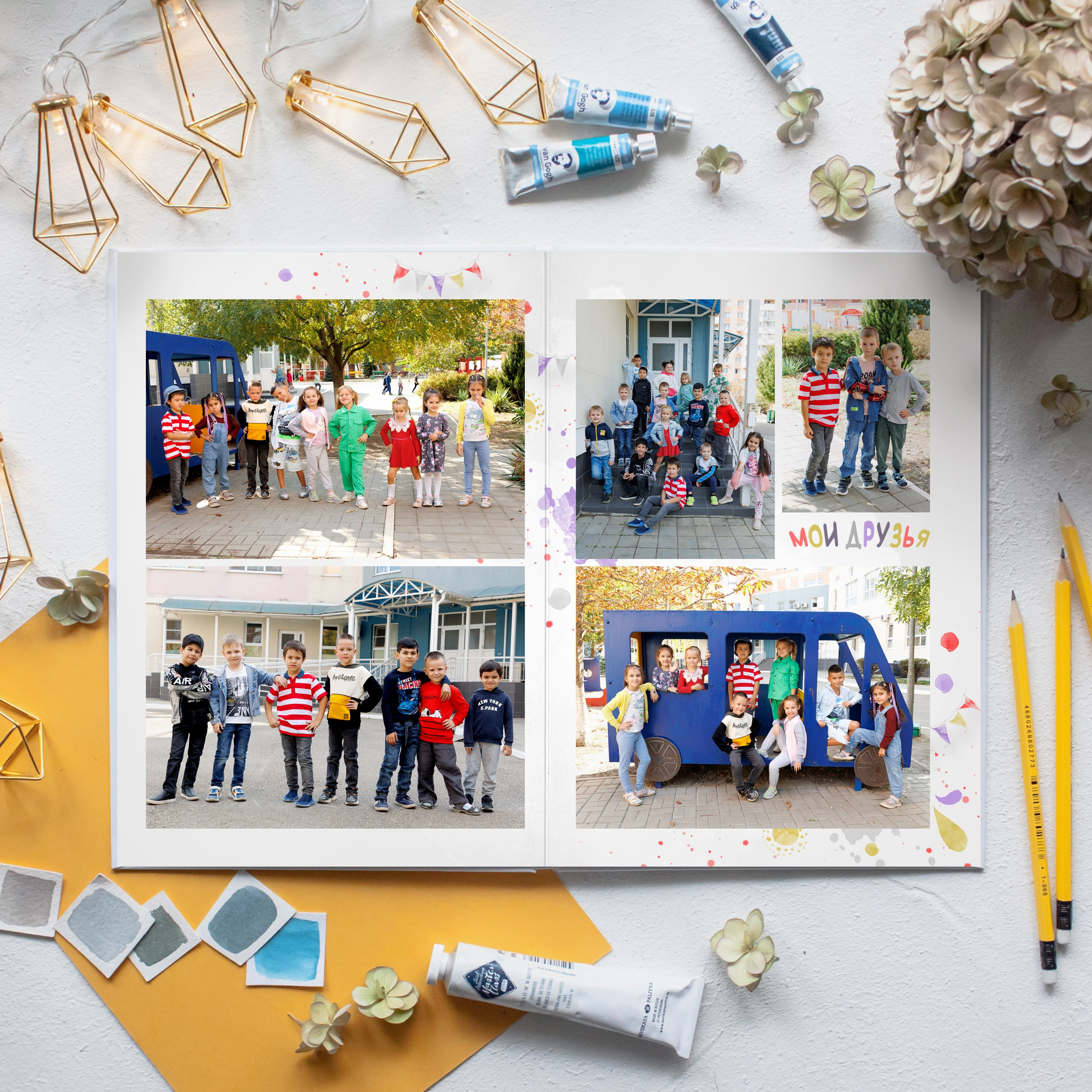 Образцы выпускных фотокниг для детского сада. Детский школьный и семейный фотограф в Краснодаре
