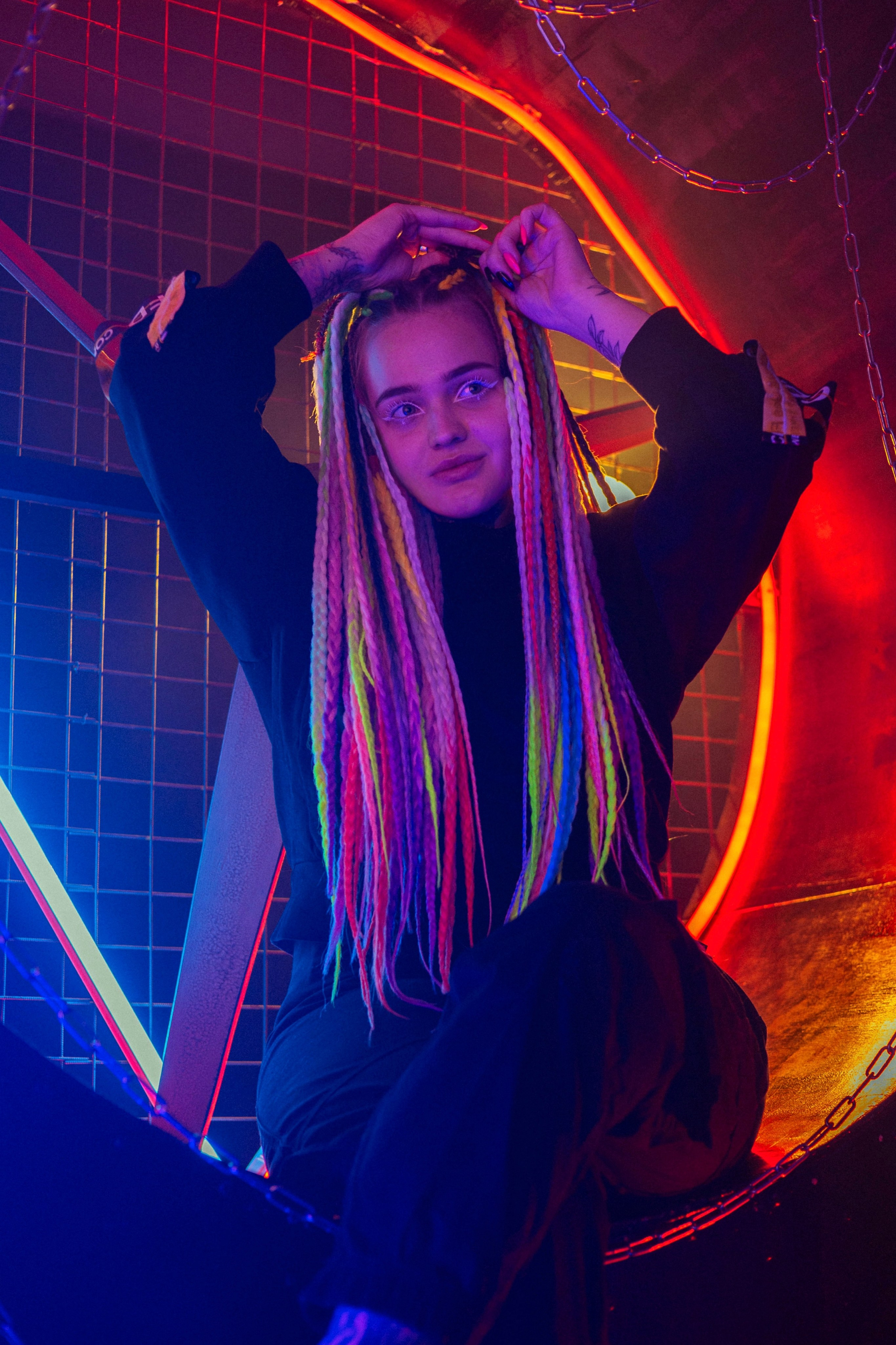 Для Ани | неоновая любовь 💟. Портретный фотограф в Новосибирске