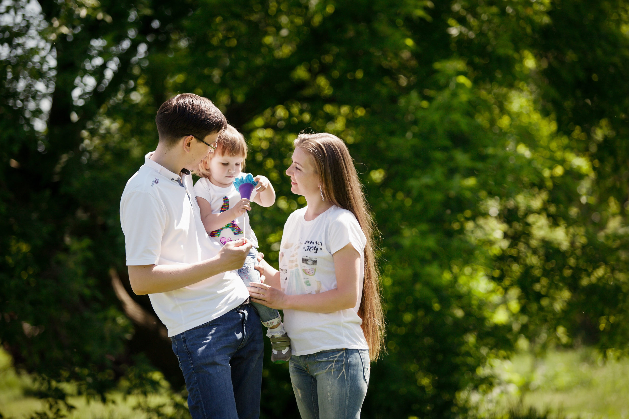 Семейная съемка в парке. Фотографы в Москве Светлана Устинова и Сергей Грачев