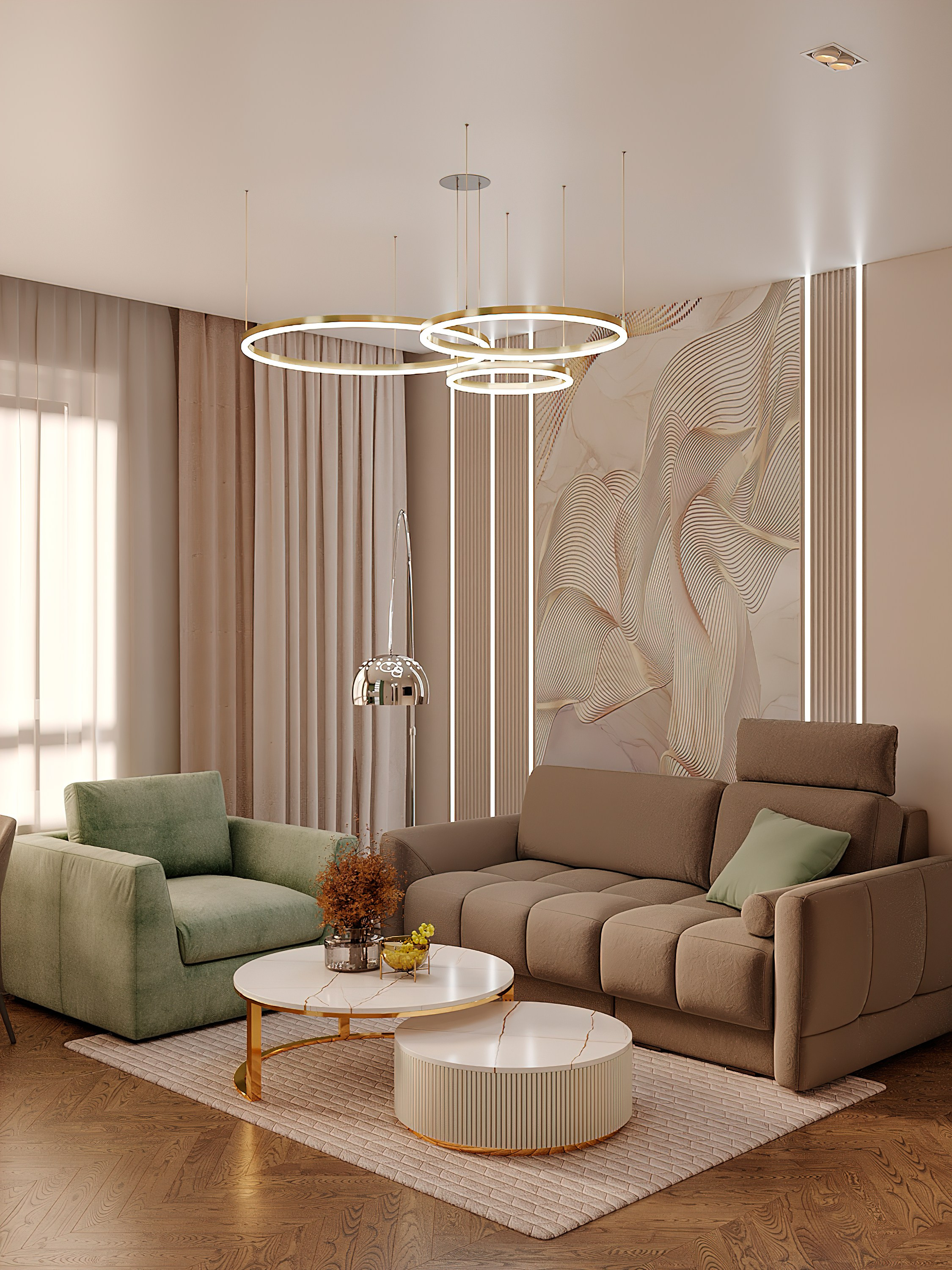 Квартира с фисташковой кухней для молодой девушки г. Москва. Батракова Наталья дизайнер интерьеров Санкт-Петербург Москва Архангель