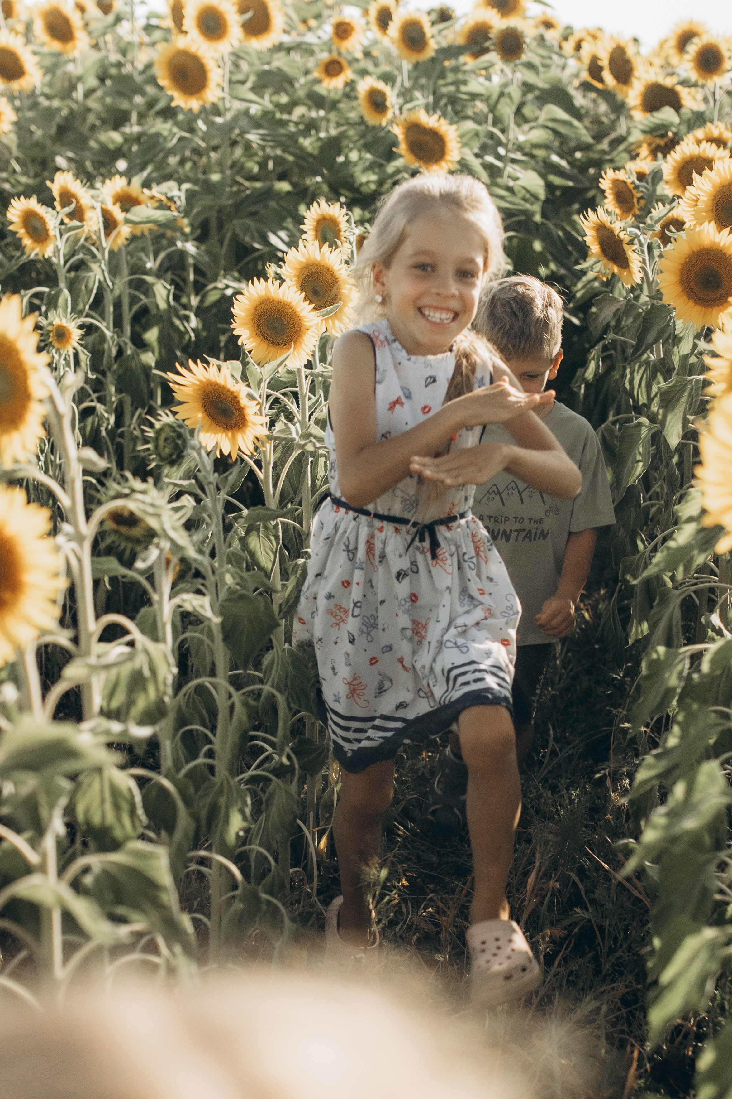 Дети и подсолнухи. Семейный фотограф lifestyle в Новосибирске Елена Шпилевая