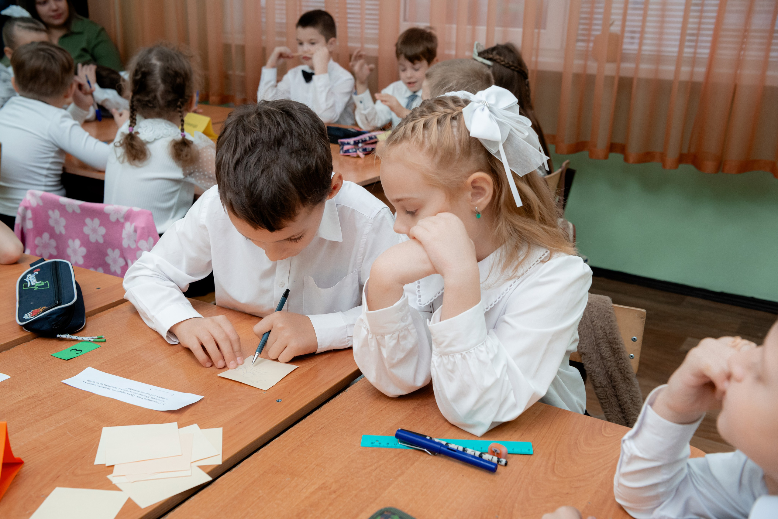 Открытый урок первоклашек в Школе. Фотограф в Волгограде и Волжском Александр Горбань