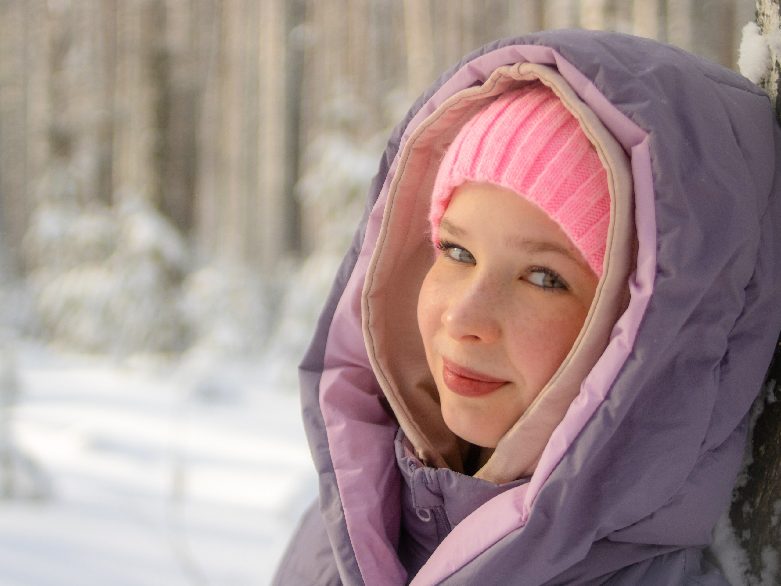 Диана в зимнем лесу. Семейный и детский фотограф в Екатеринбурге