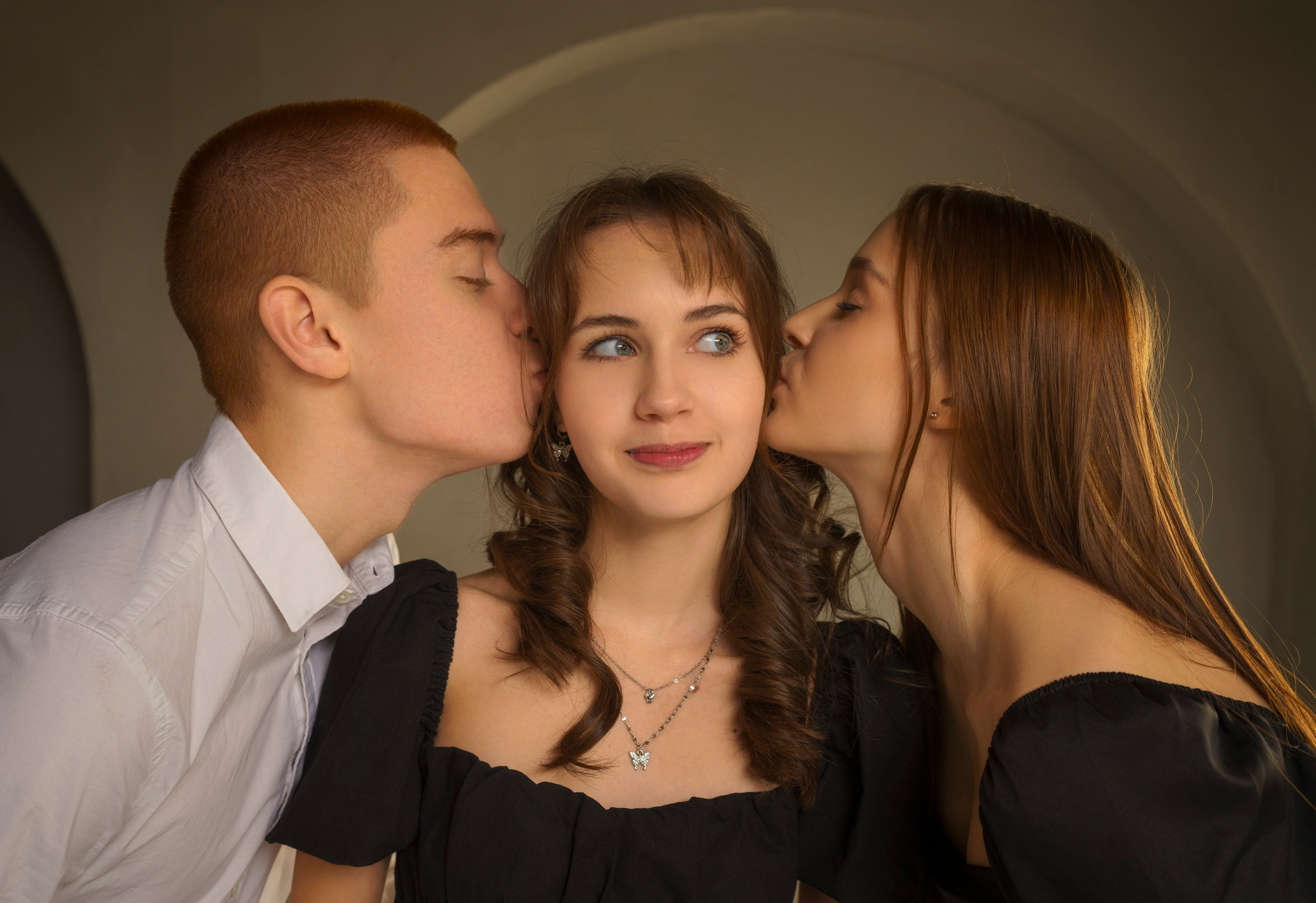 Варя, Дима, Маша. Фотограф Сергей Танков