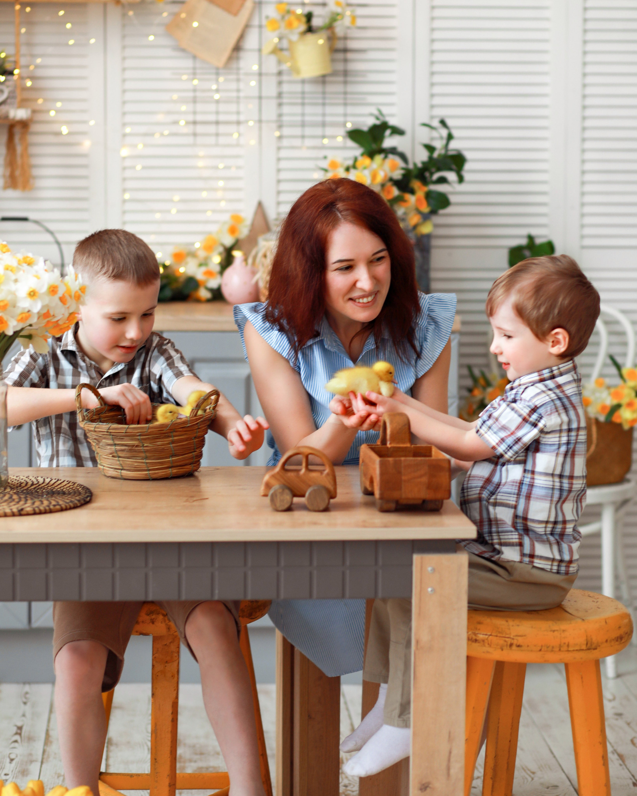 Семейная фотосессия с утятами. Детский и семейный фотограф г. Москва Оксана Катаджи