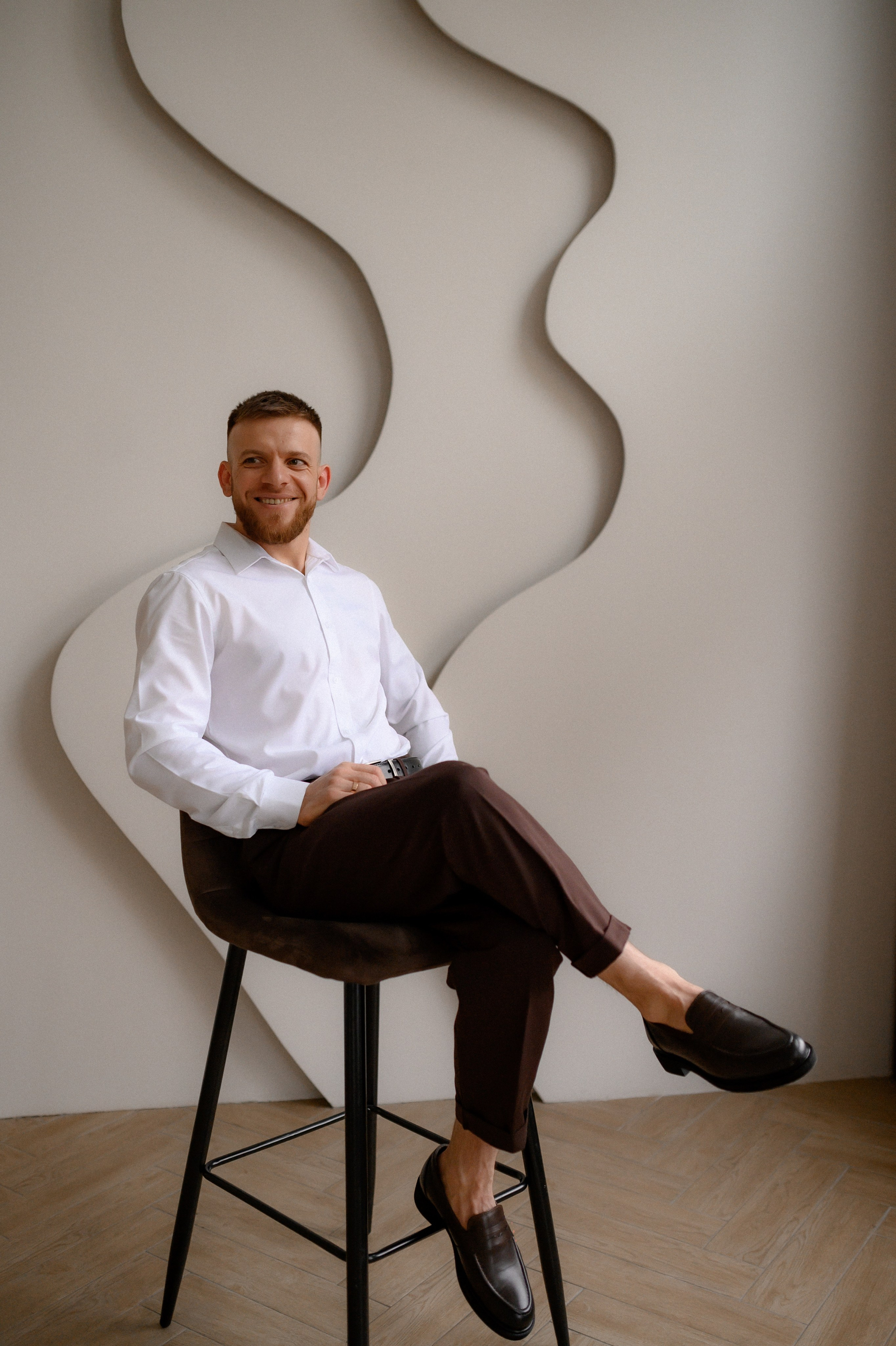 Коля и Алёна в студии. Семейный и свадебный lifestyle-фотограф в Москве Мария Петрова