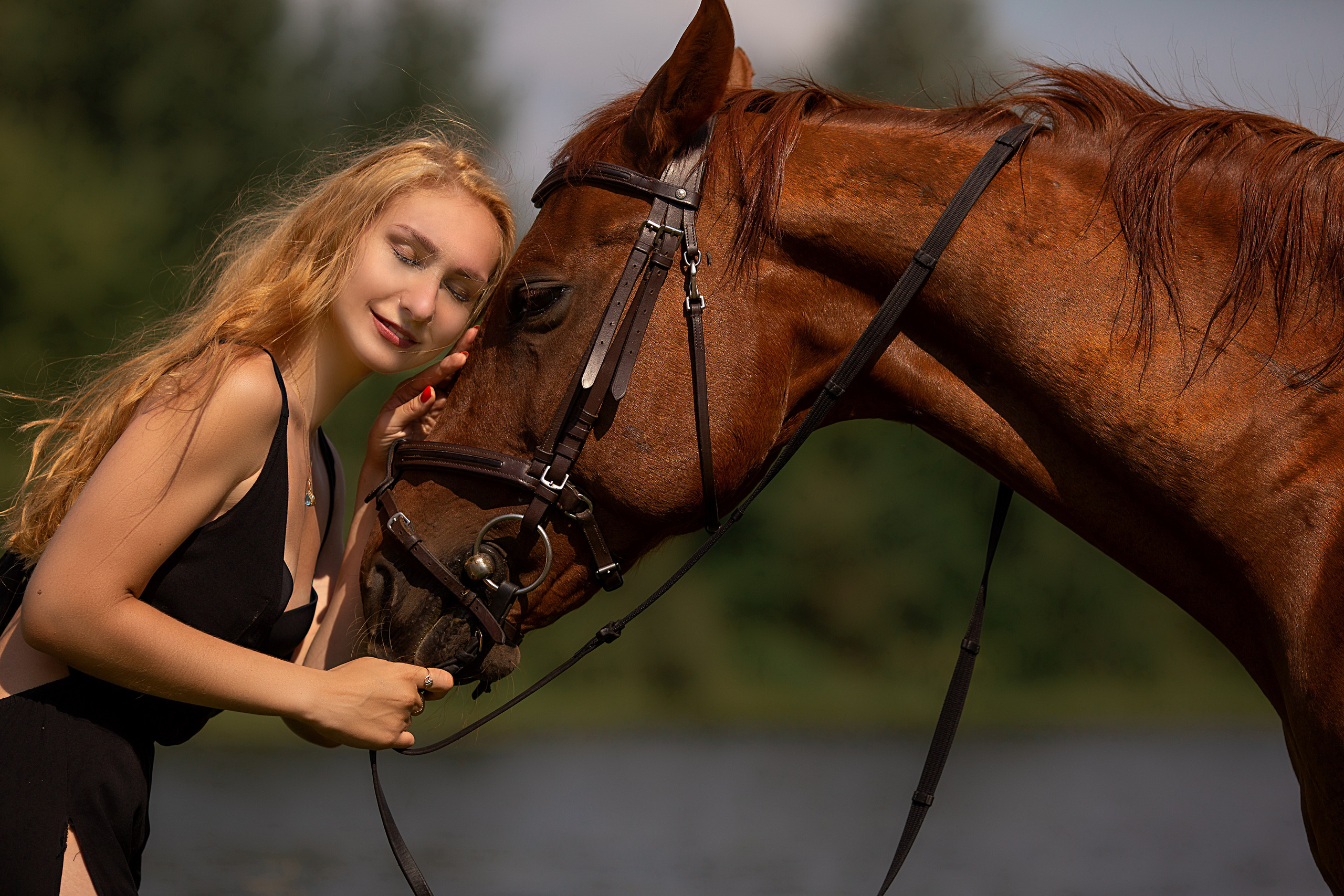 Анна и Алтан. Фотосессия с лошадьми в Нижнем Новгороде