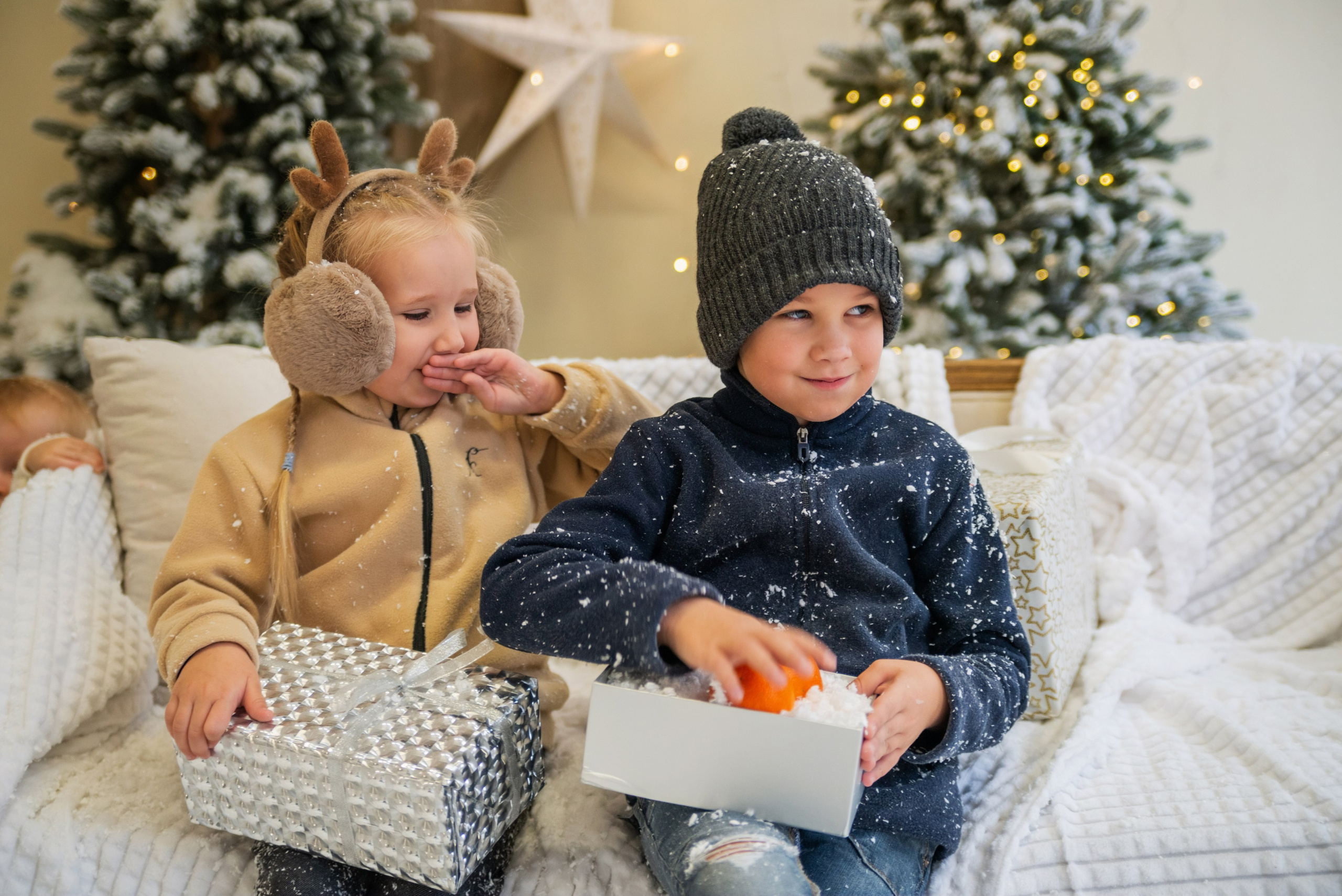 Дети в снежной студии. Фотограф и дизайнер в Москве Екатерина Лобачева
