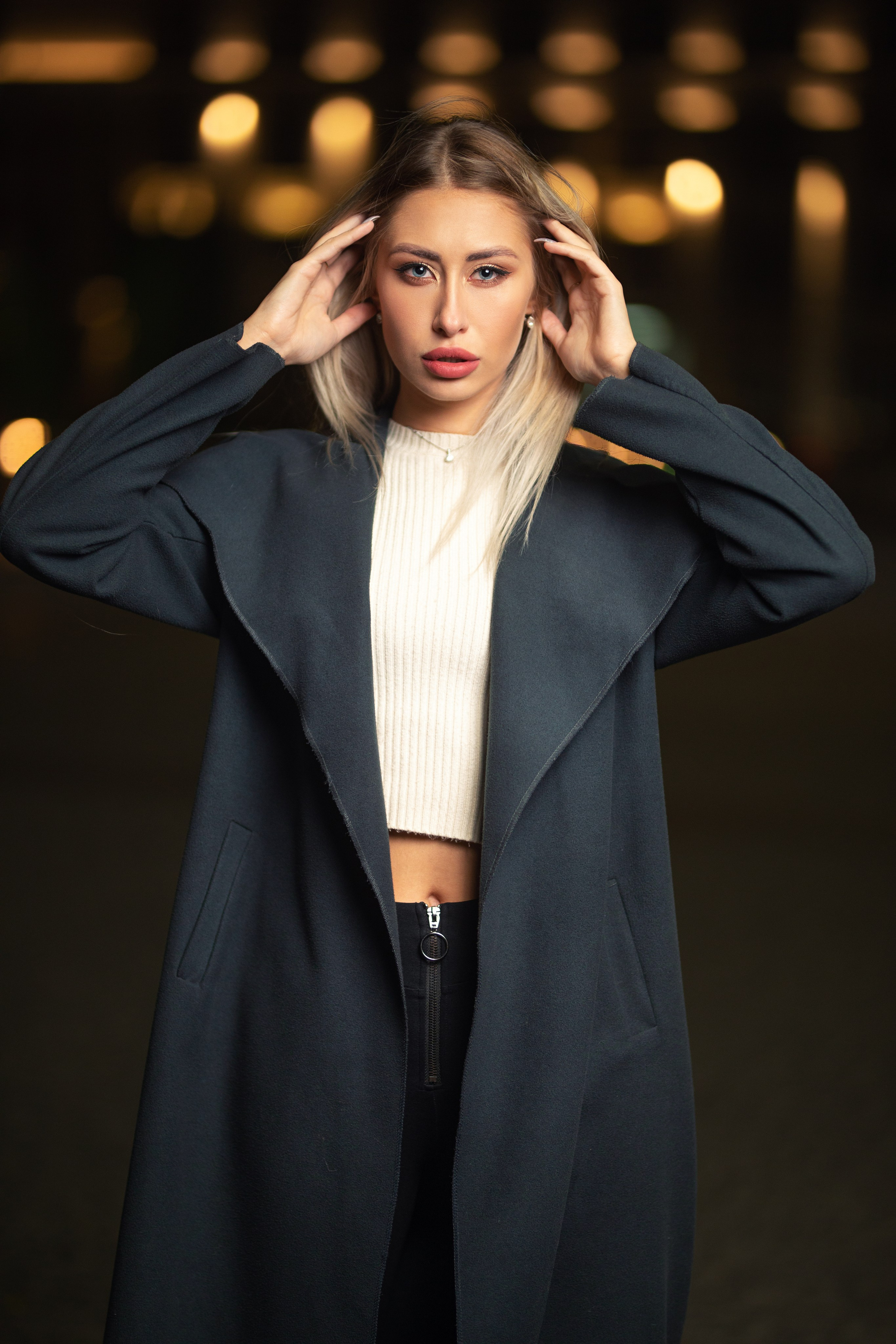 Ночная съемка на улицах Воронежа с Яной в формате для «себя»