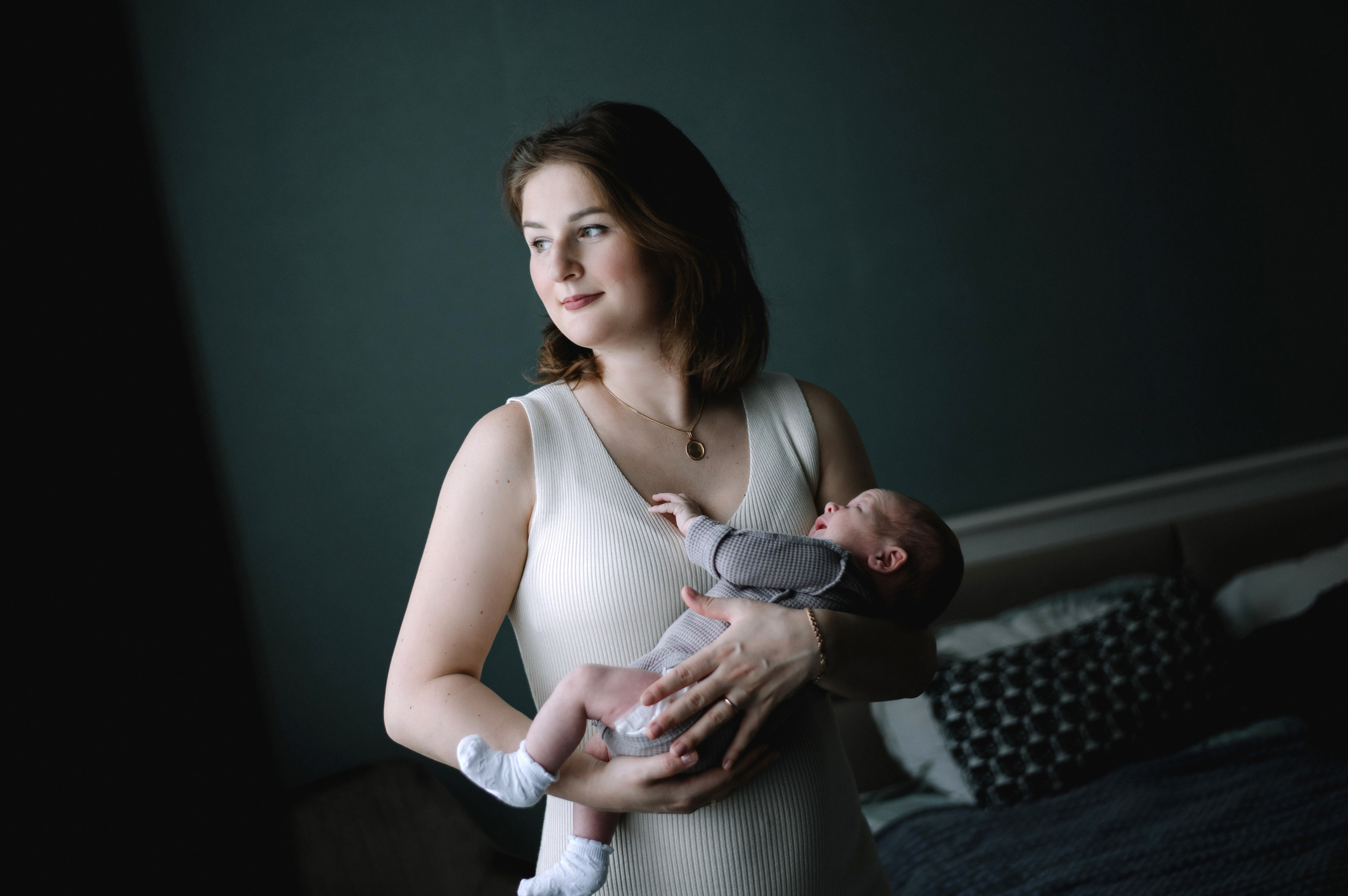 Семейная домашняя фотосессия с новорожденным. Семейный и свадебный фотограф в Москве Татьяна Николаева