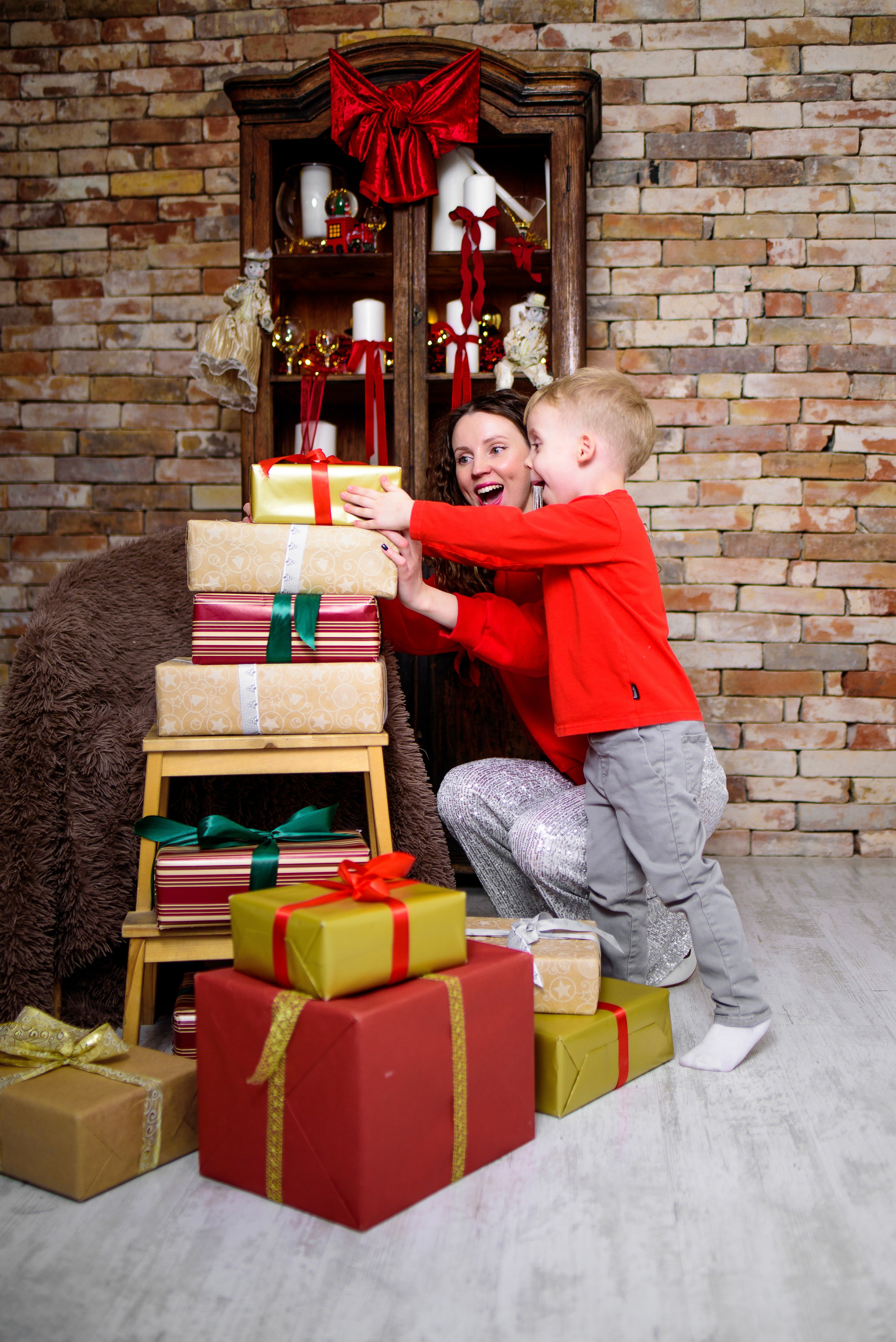 Новогодняя фотосессия Тани и Сережа (младшего). Фотограф