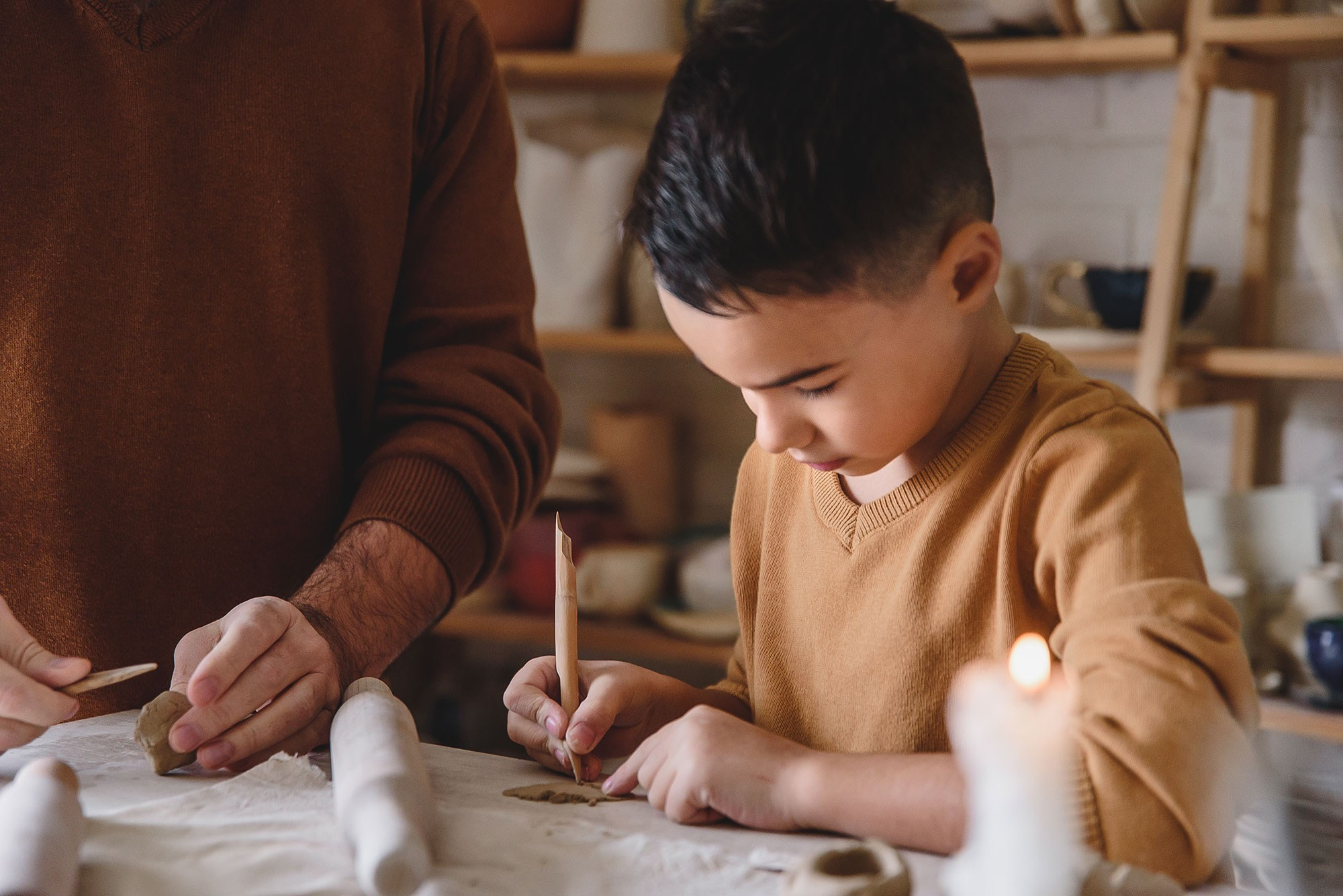 семейная фотосессия в Крыму, семейный фотограф Ольга Юзюк, семейная фотосессия в студии, семейная фотосессия в гончарной, семейная фотосессия лайфстайл, семейный фотограф в крыму