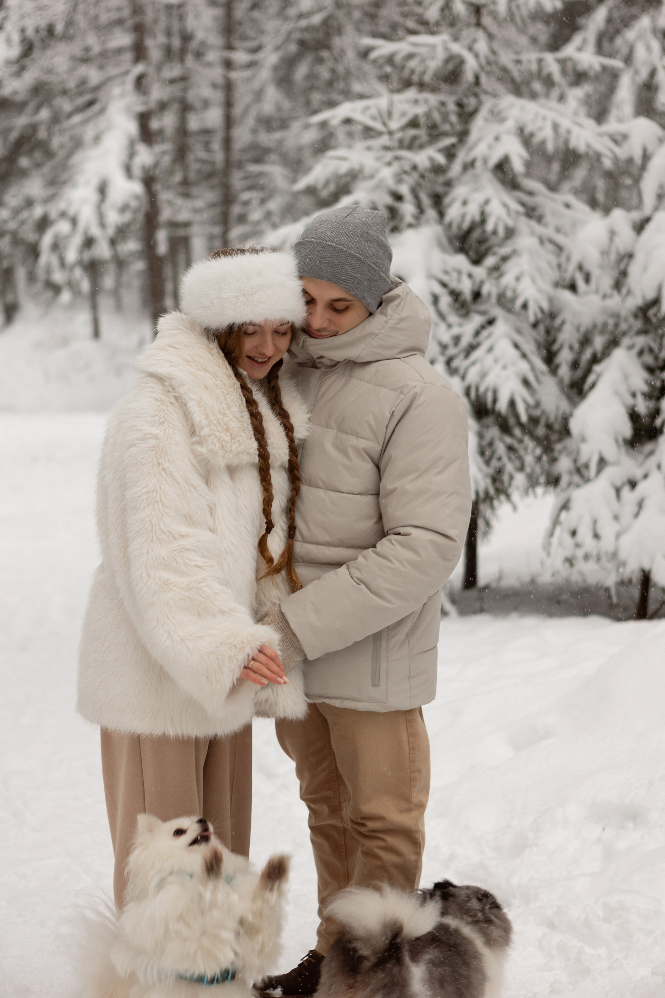 Новогодняя фотосессия с собачками в шуваловском парке. Свадебный фотограф в СПБ | Санкт-Петербурге Анастасия Рахимгулова