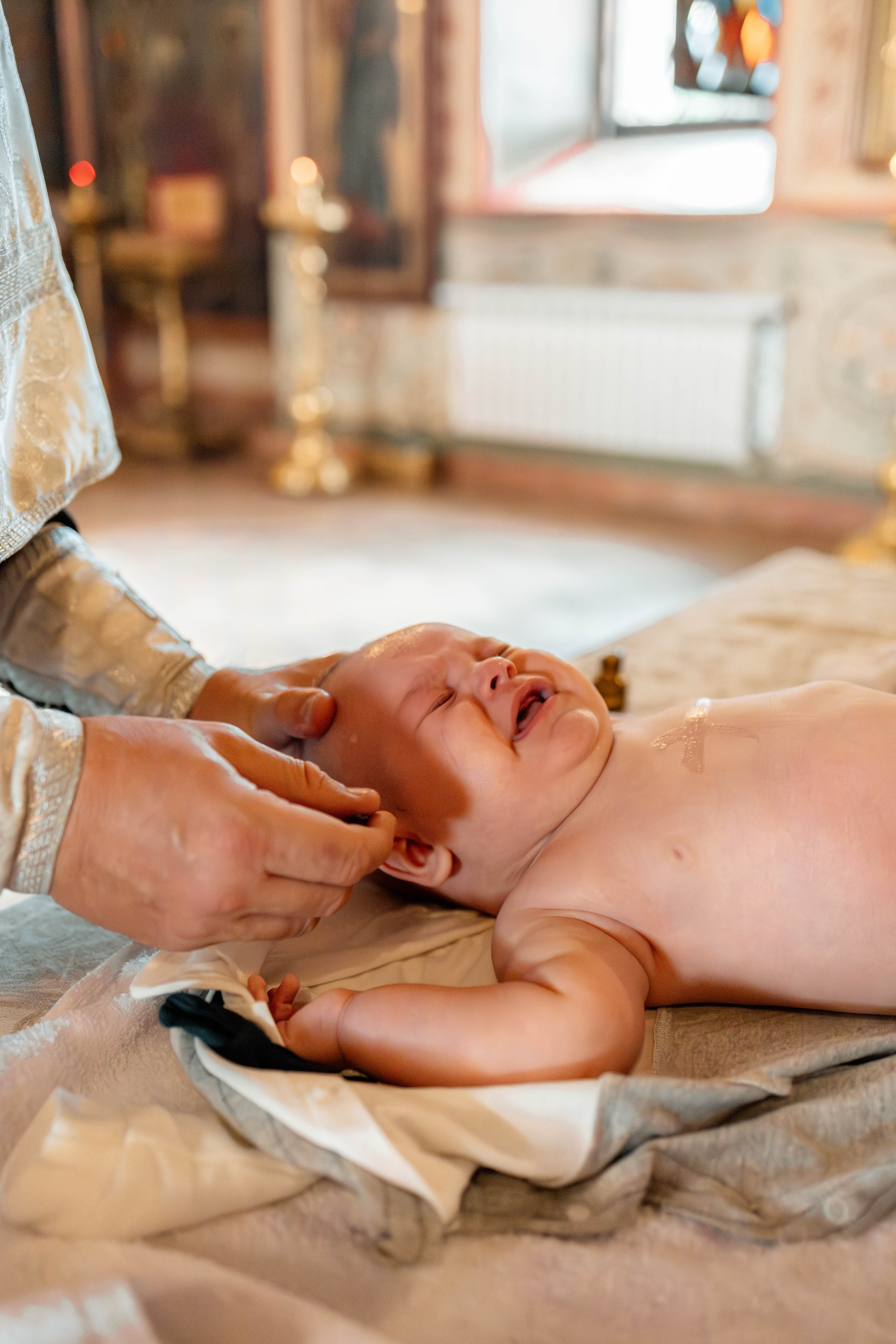 Таинство Крещения Евгения. Фотограф новорождённых Newborn Москва