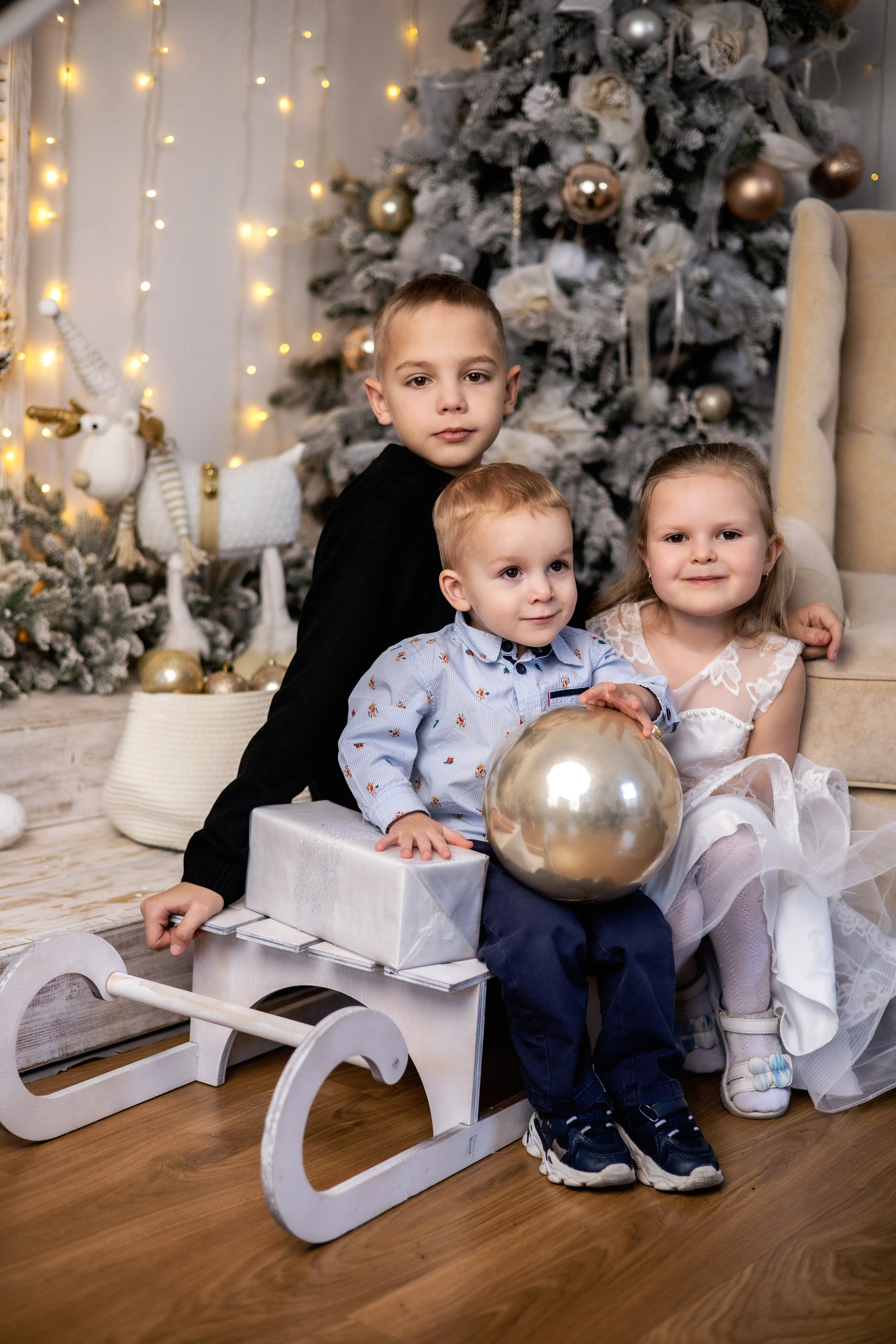 Новогодняя съемка — Игорь, Катя и дети. Фотограф Надежда Лукьянова