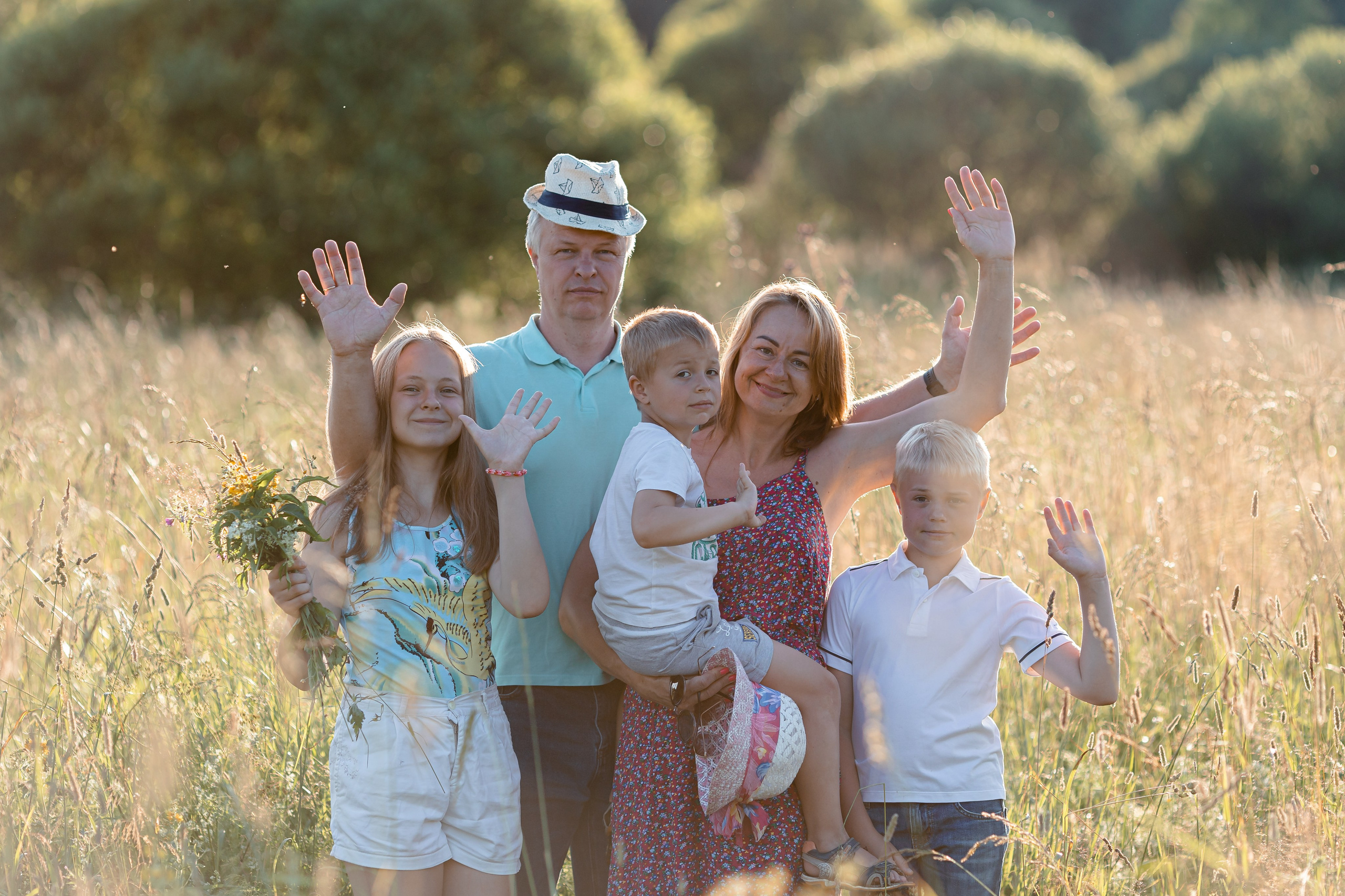 Семейная фотосессия на закате. Ирина Носова - семейный и детский фотограф