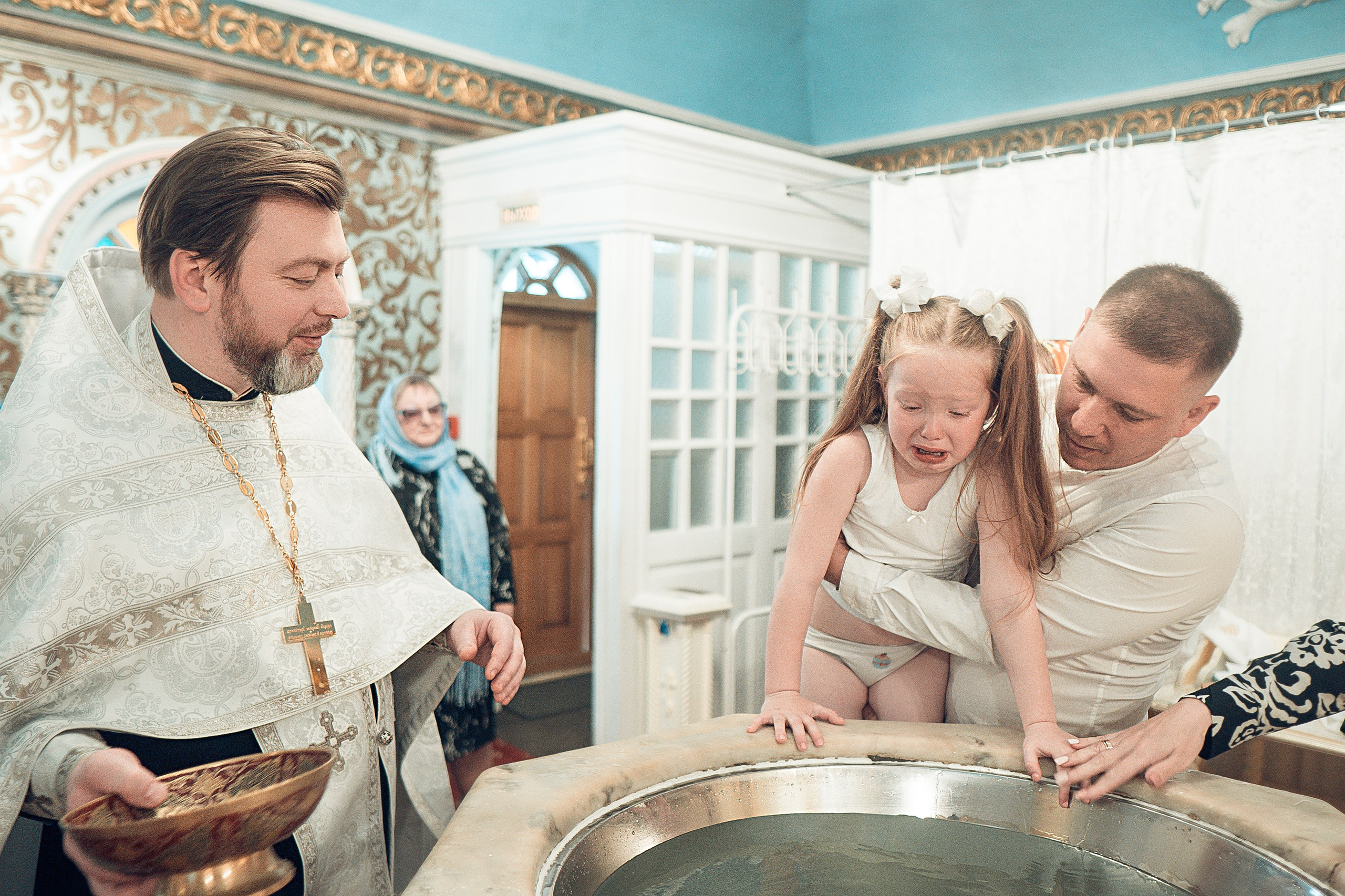 Таинство Крещения Артема, Ангелины и Адрианы