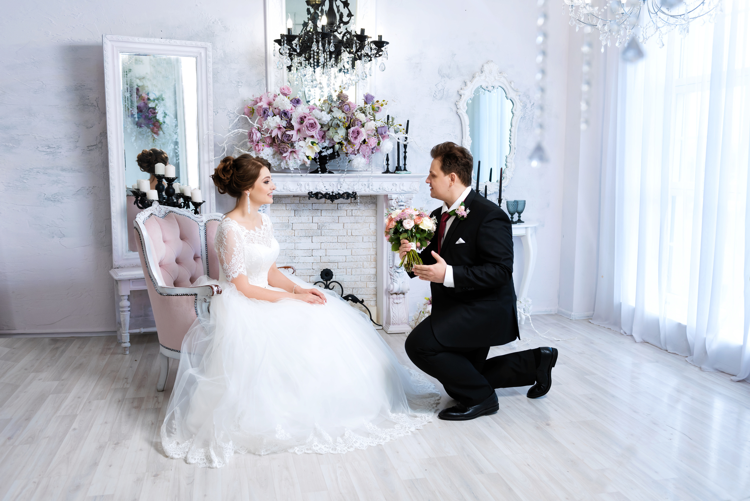 Свадьба в Краснодаре, съемка в фотостудии, двор, ЗАГС. Мария Прищеп. Профессиональный фотограф в Краснодаре