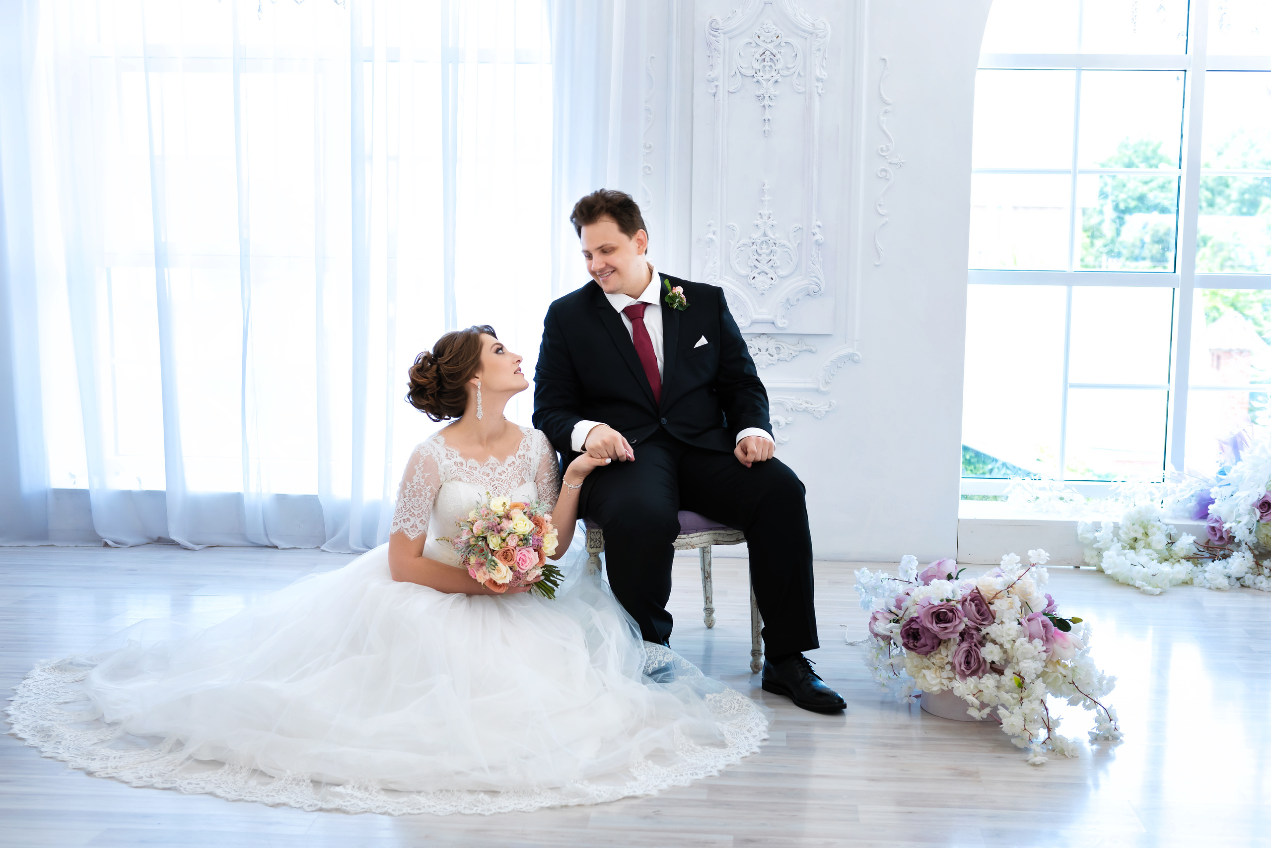 Свадьба в Краснодаре, съемка в фотостудии, двор, ЗАГС. Мария Прищеп. Профессиональный фотограф в Краснодаре