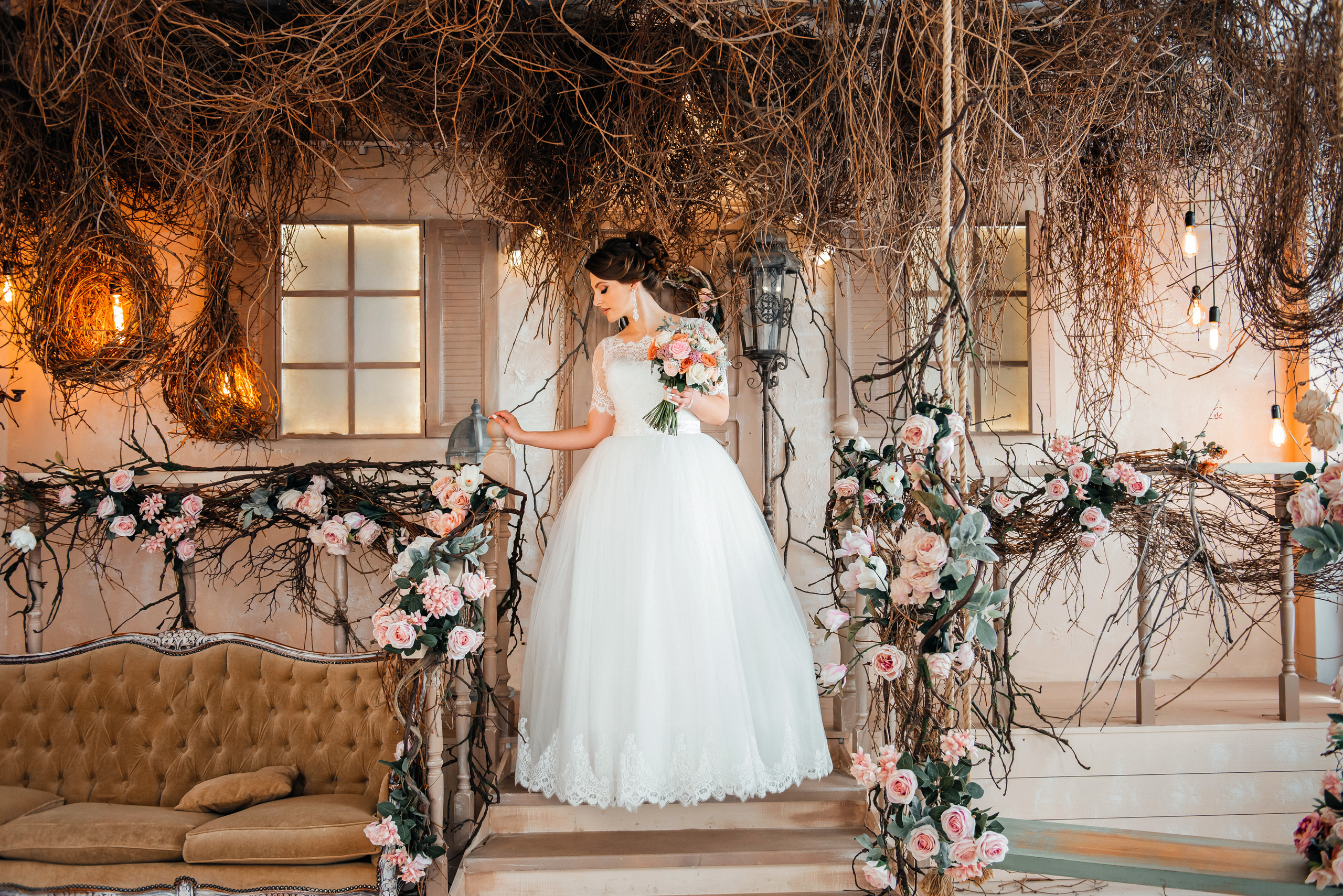 Свадьба в Краснодаре, съемка в фотостудии, двор, ЗАГС. Мария Прищеп. Профессиональный фотограф в Краснодаре