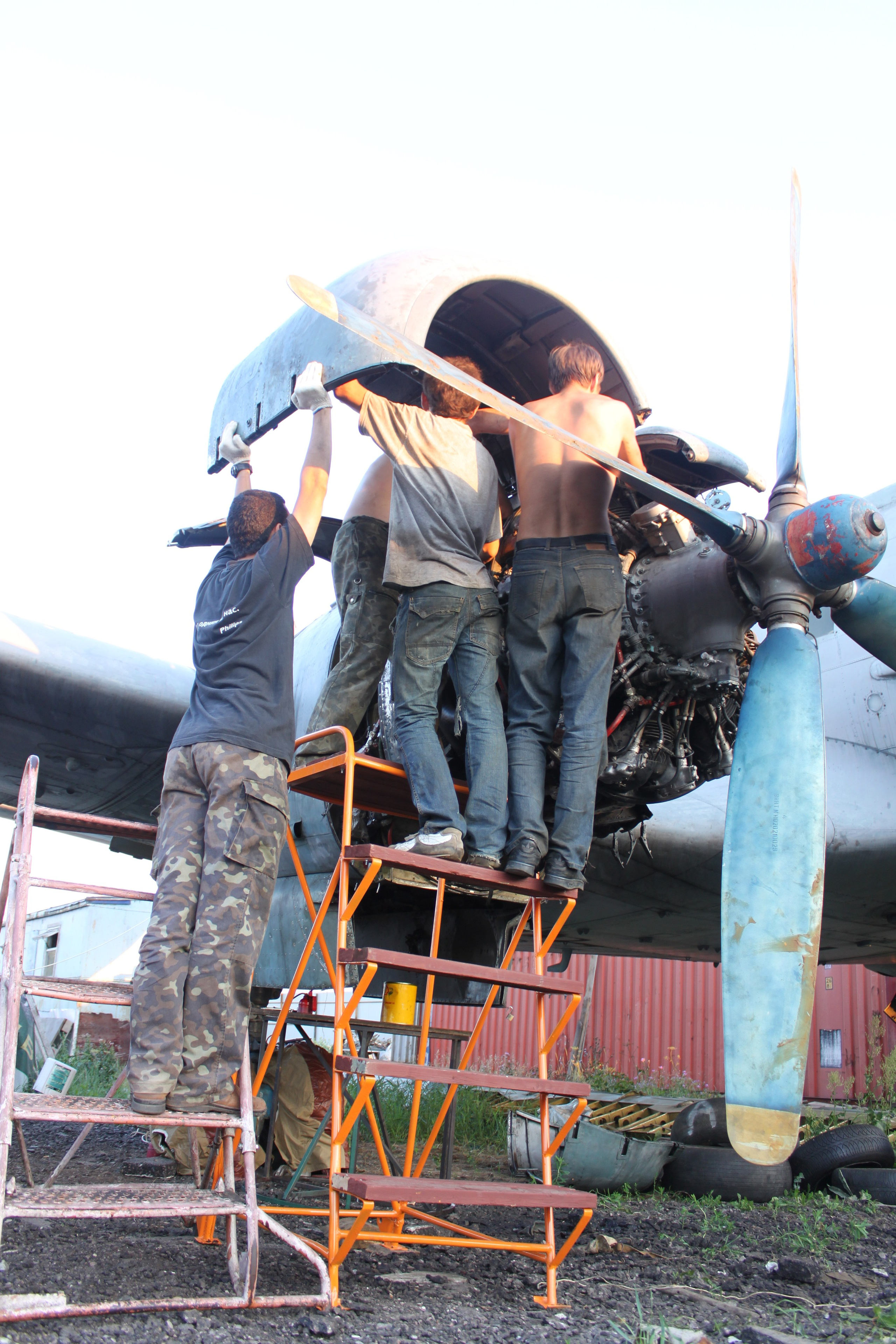Ил-14Т «Голубая Мечта» работы в Тушино (2011 г.). Фотоальбом показывающий увлекательный мир авиации и мир медведей Андрея Иванова