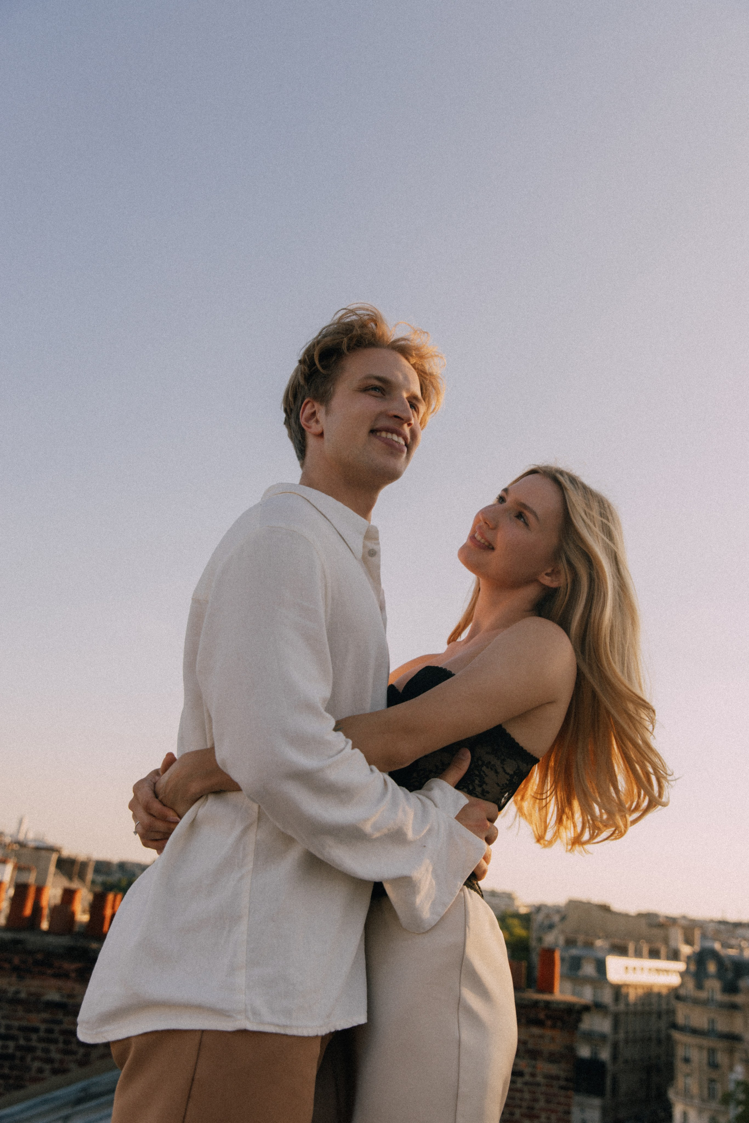 On the rooftops of Paris. Photographer in Paris