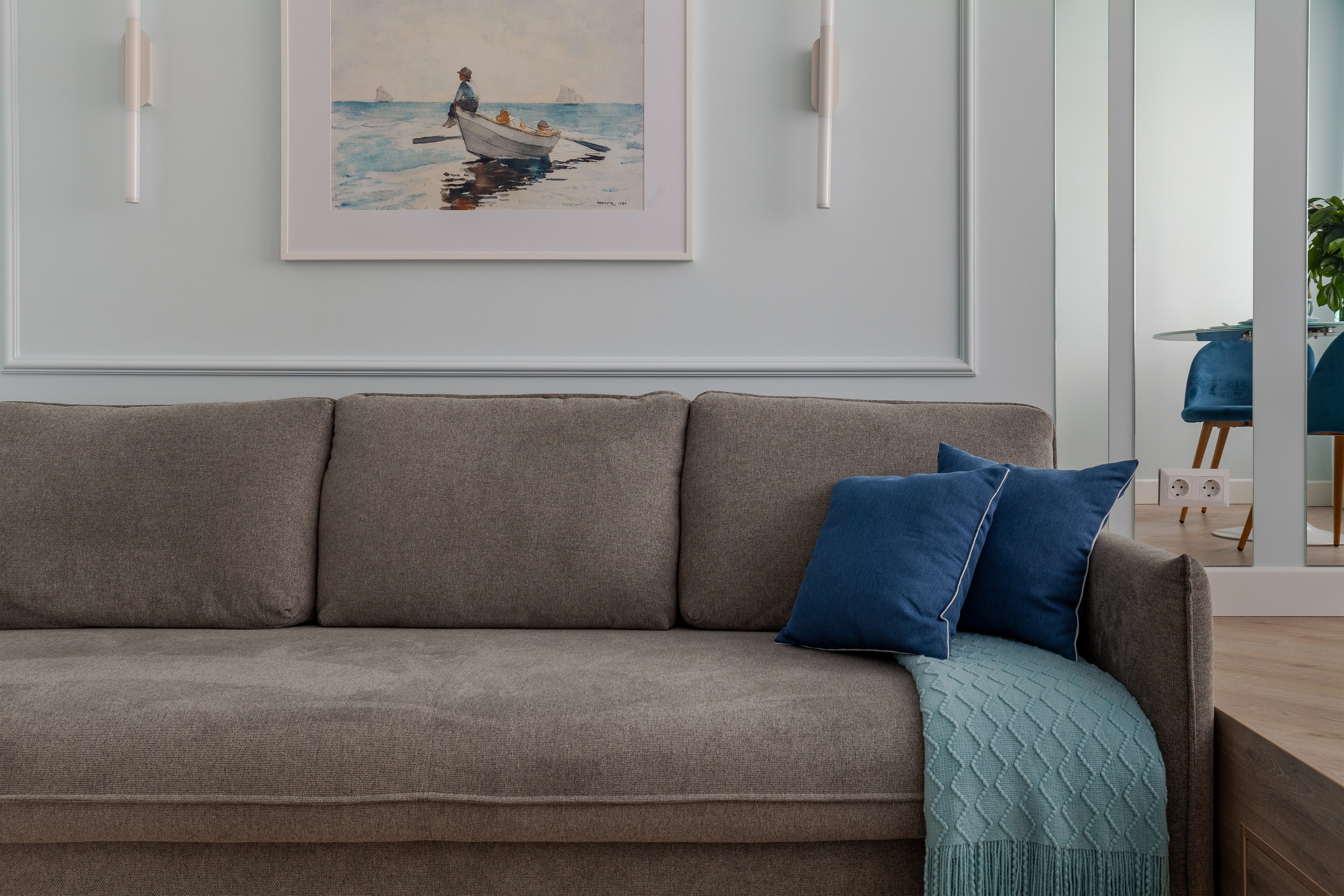 Интерьерная фотосъемка однокомнатной квартиры в ЖК «Посейдон», Мамайка. Интерьерный фотограф Москва