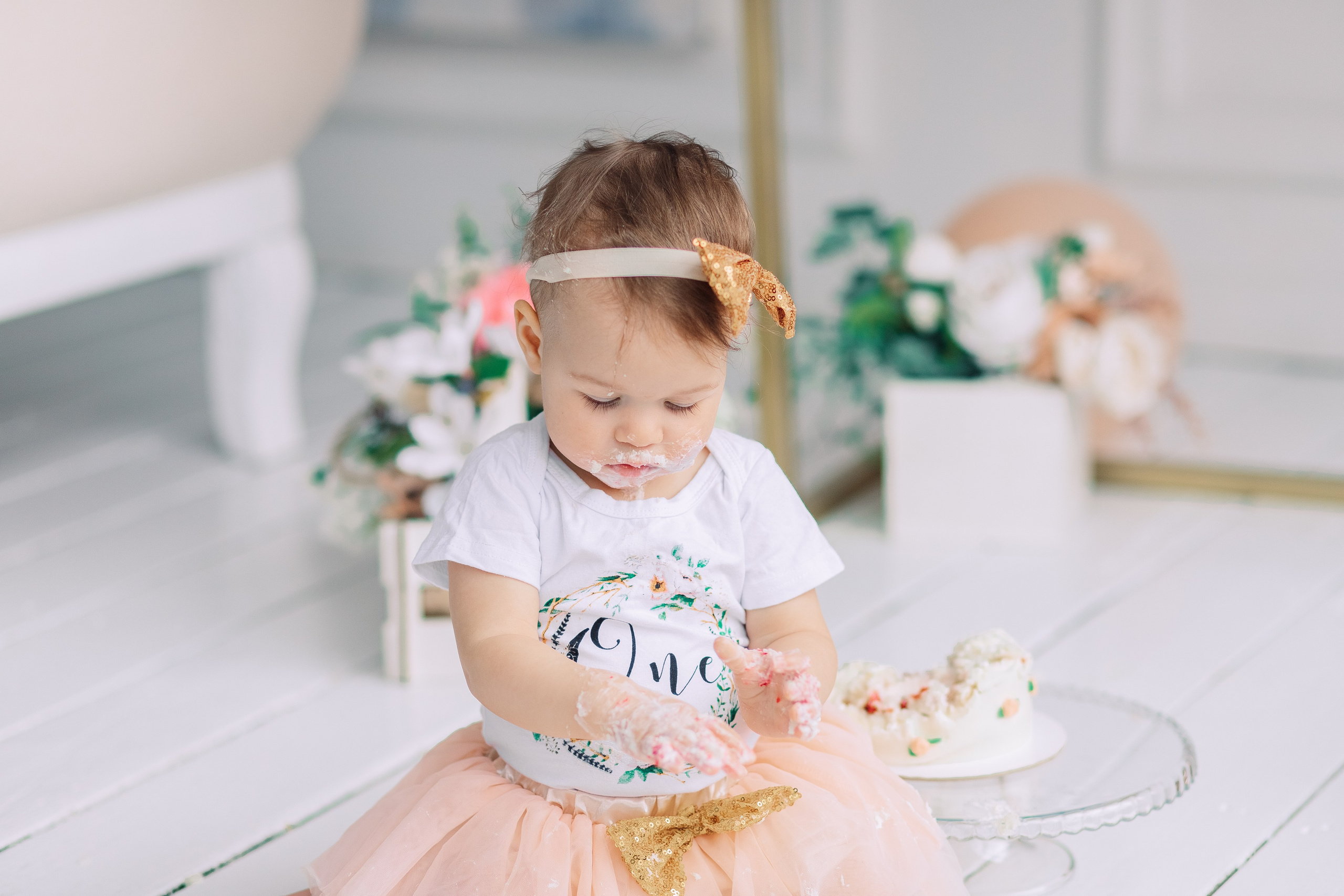 Семейная фотосессия первый тортик для малышки в фотостудии. Фотограф в Санкт-Петербурге, Анна Скворцова