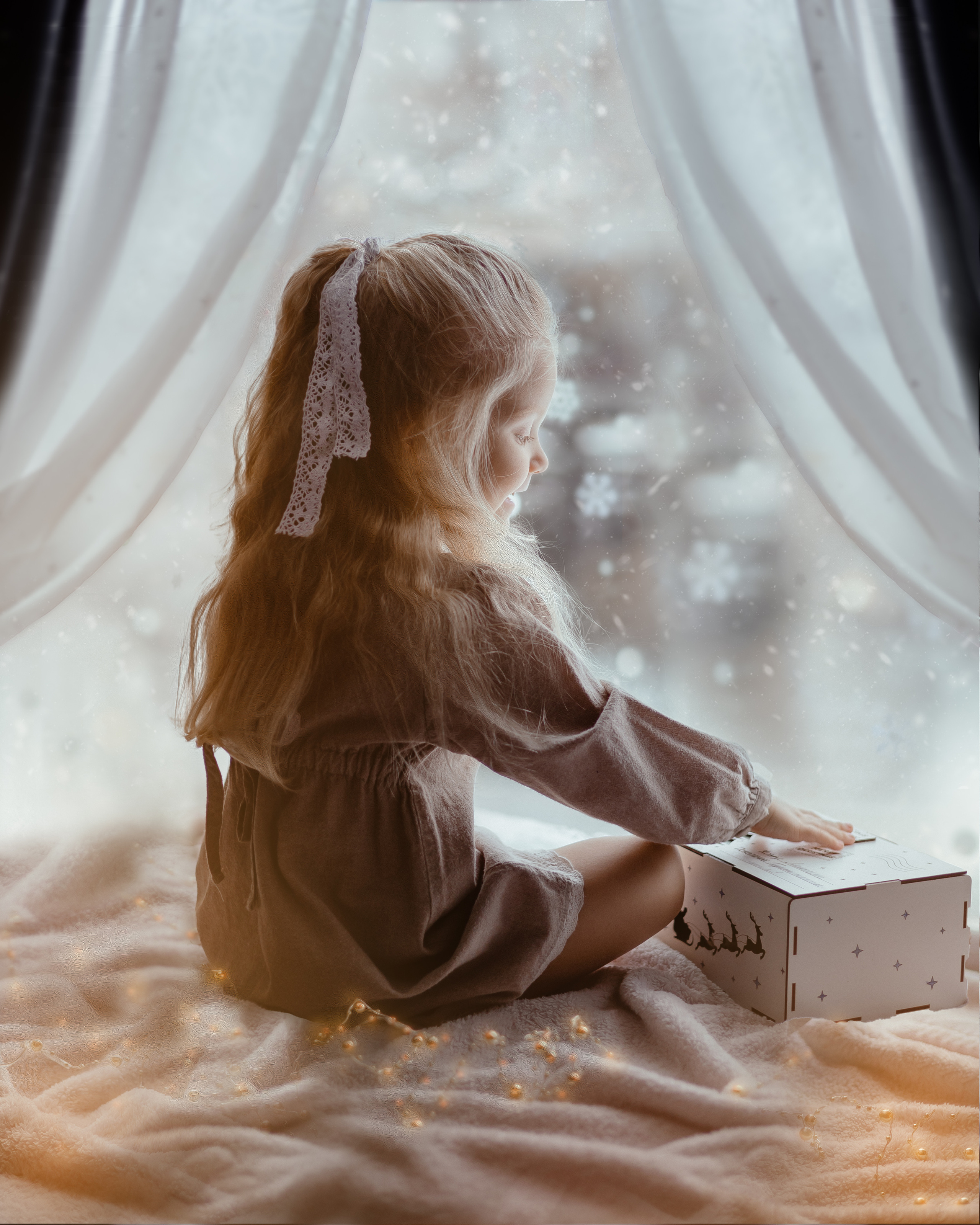 Моя крошка София и рождество. Фотограф женского портрета, беременности и материнства Харькова Елена