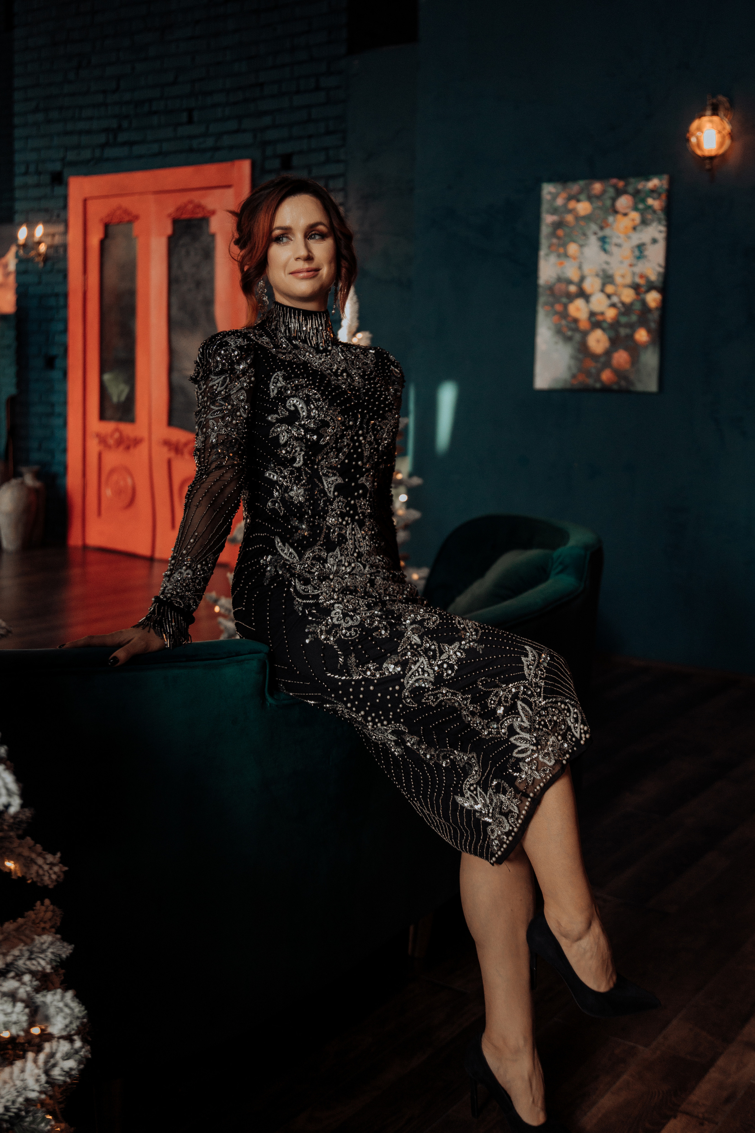 Новогодняя съемка Марины. Фотограф женского портрета, беременности и материнства Харькова Елена