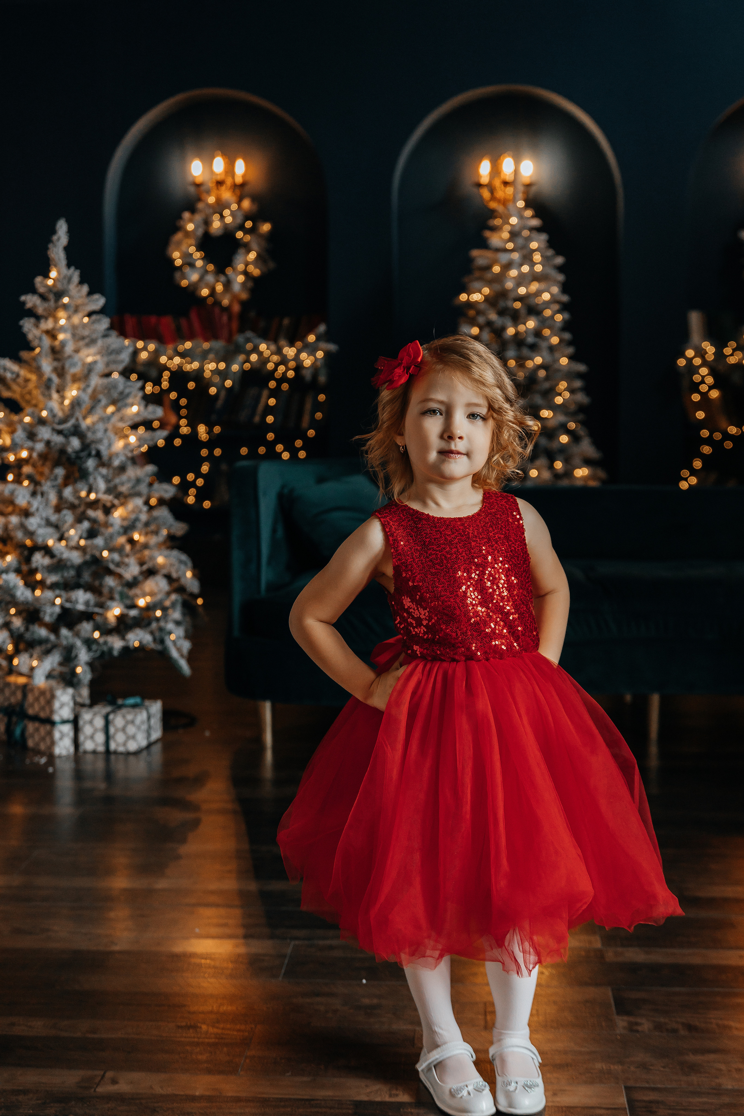 Новогодняя съемка Александры. Фотограф женского портрета, беременности и материнства Харькова Елена