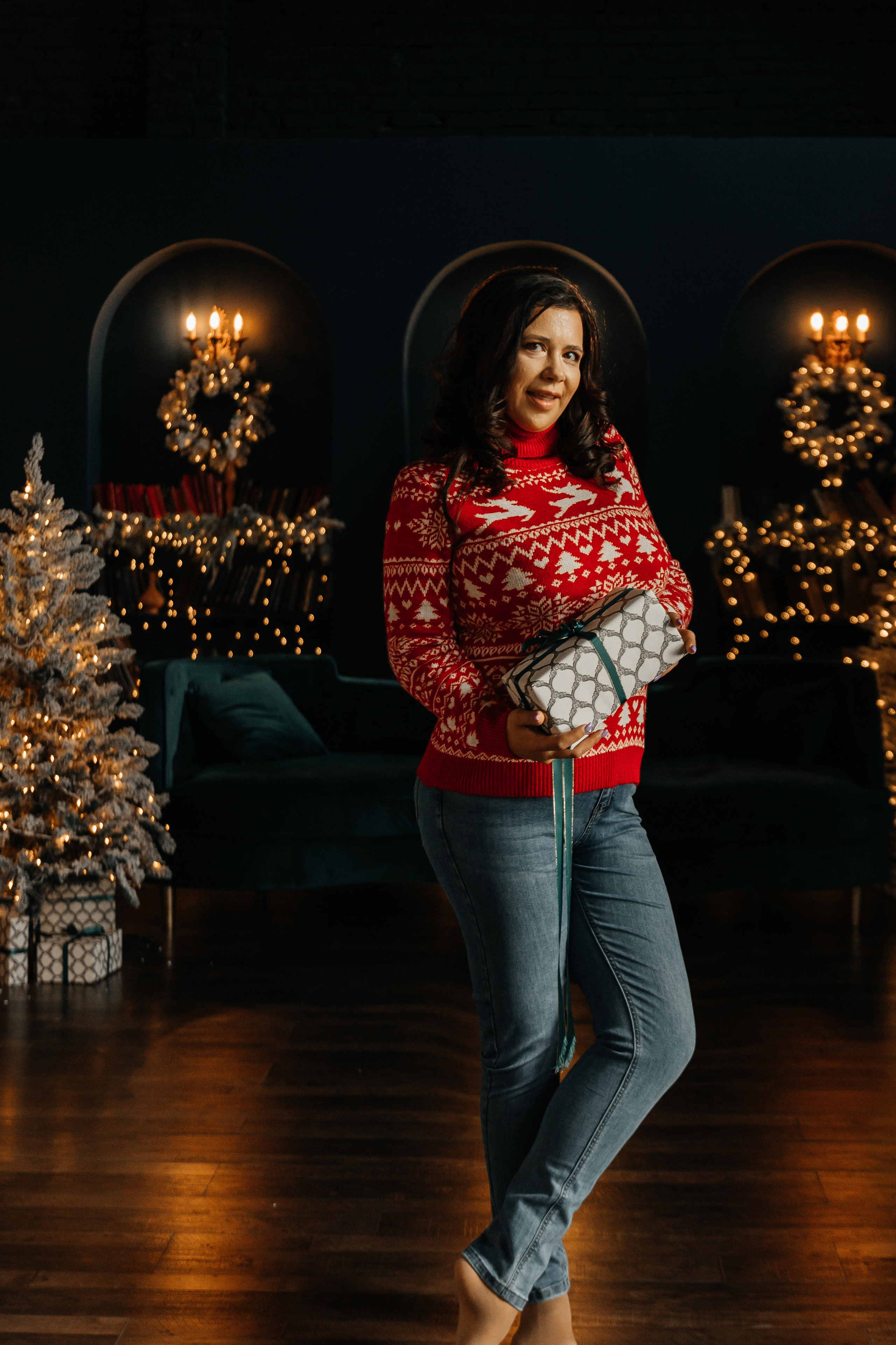 Любовь, новогодняя семейная съемка. Фотограф женского портрета, беременности и материнства Харькова Елена