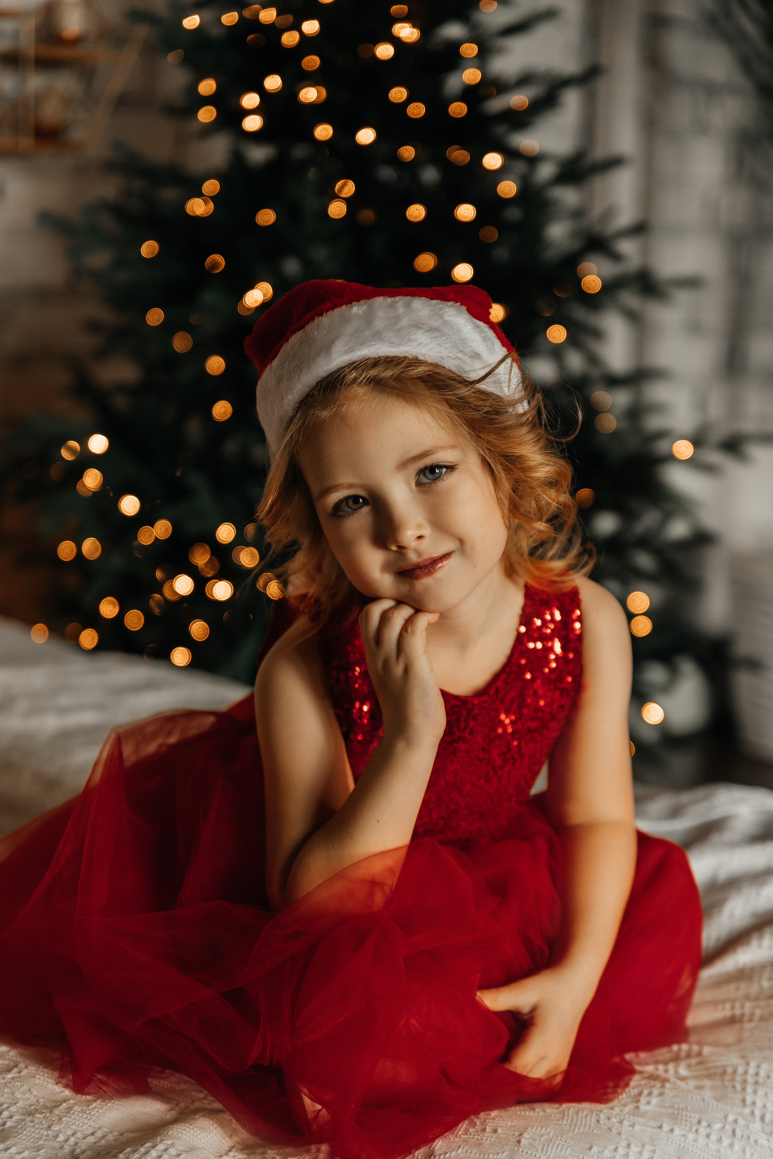 Новогодняя съемка Александры. Фотограф женского портрета, беременности и материнства Харькова Елена