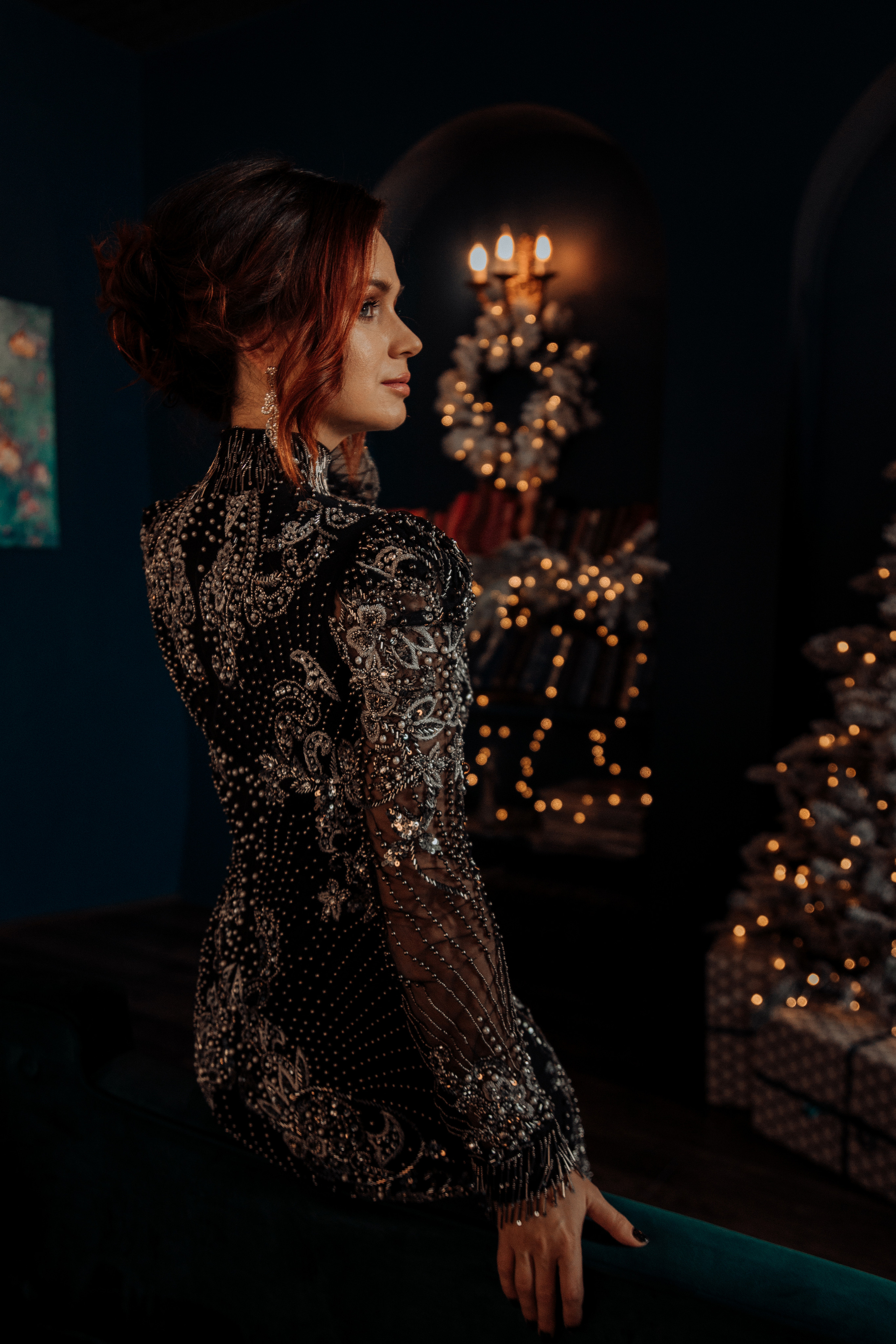 Новогодняя съемка Марины. Фотограф женского портрета, беременности и материнства Харькова Елена