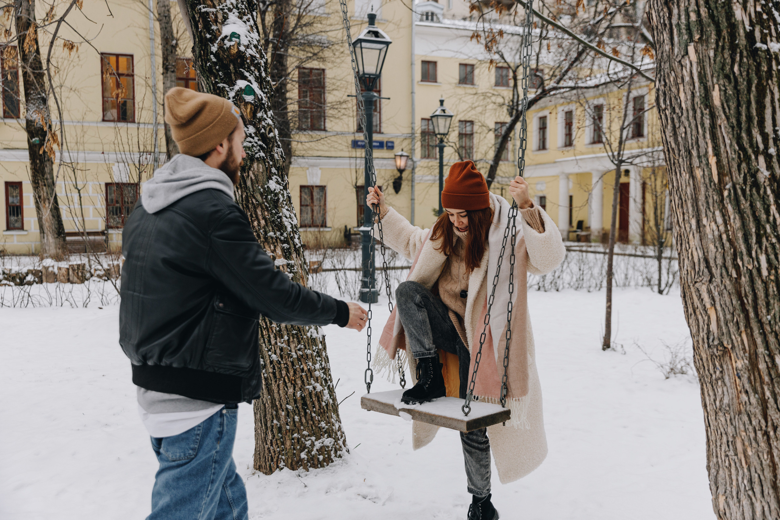 Зимняя фотосессия, лавстори, фотосессия пары. Свадебный фотограф в Москве Кристина Засухина
