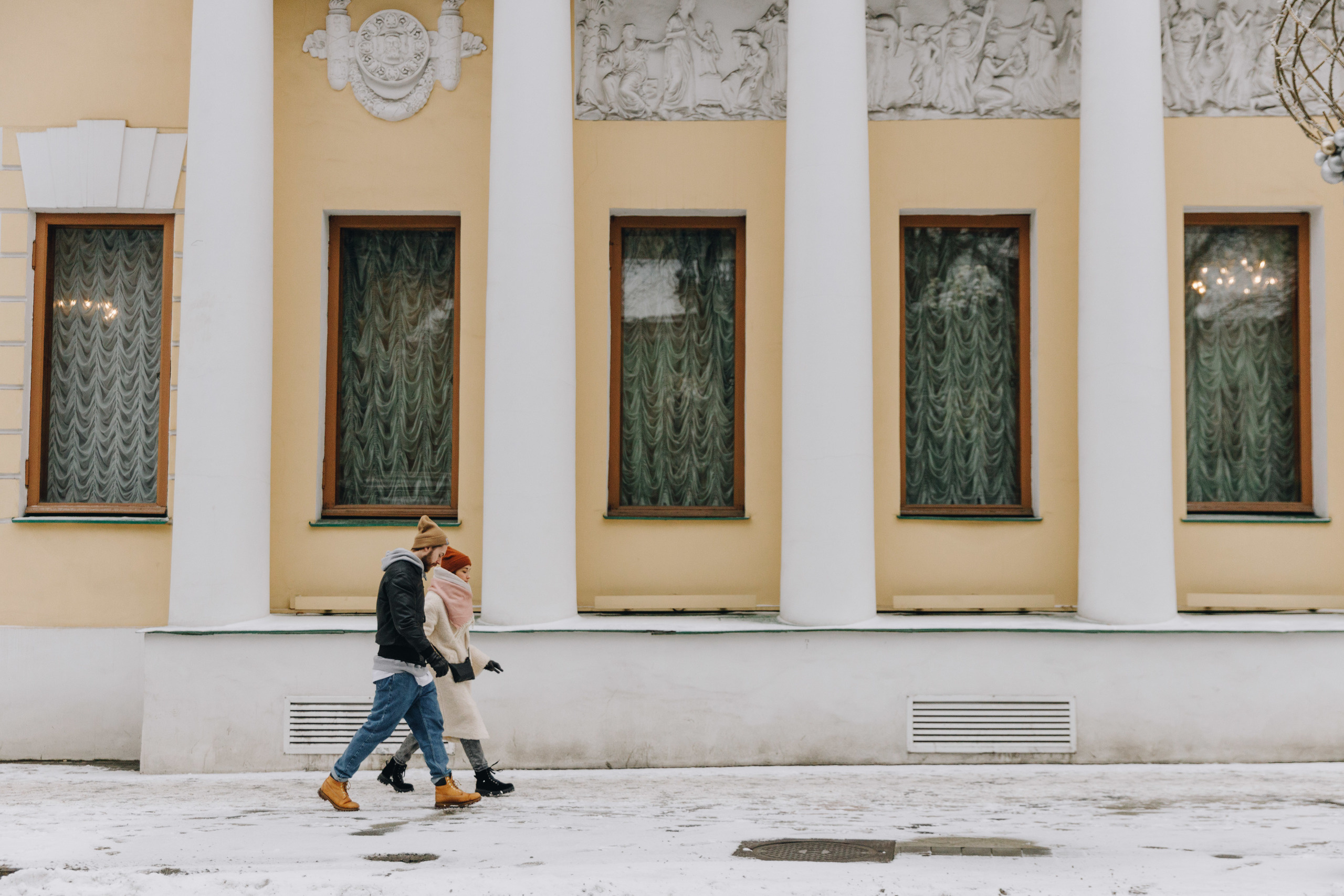Зимняя фотосессия, лавстори, фотосессия пары. Свадебный фотограф в Москве Кристина Засухина