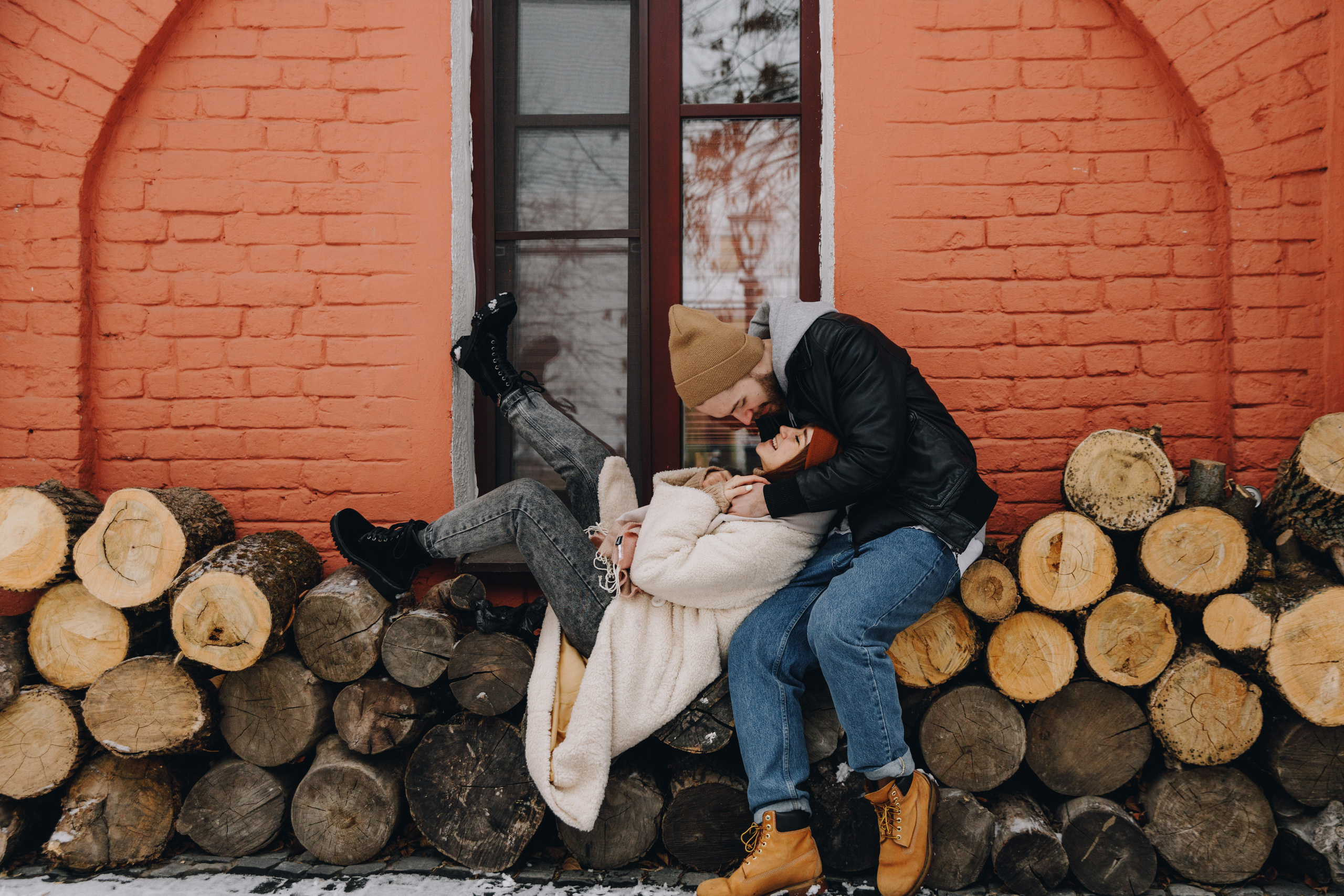 Зимняя фотосессия, лавстори, фотосессия пары. Свадебный фотограф в Москве Кристина Засухина