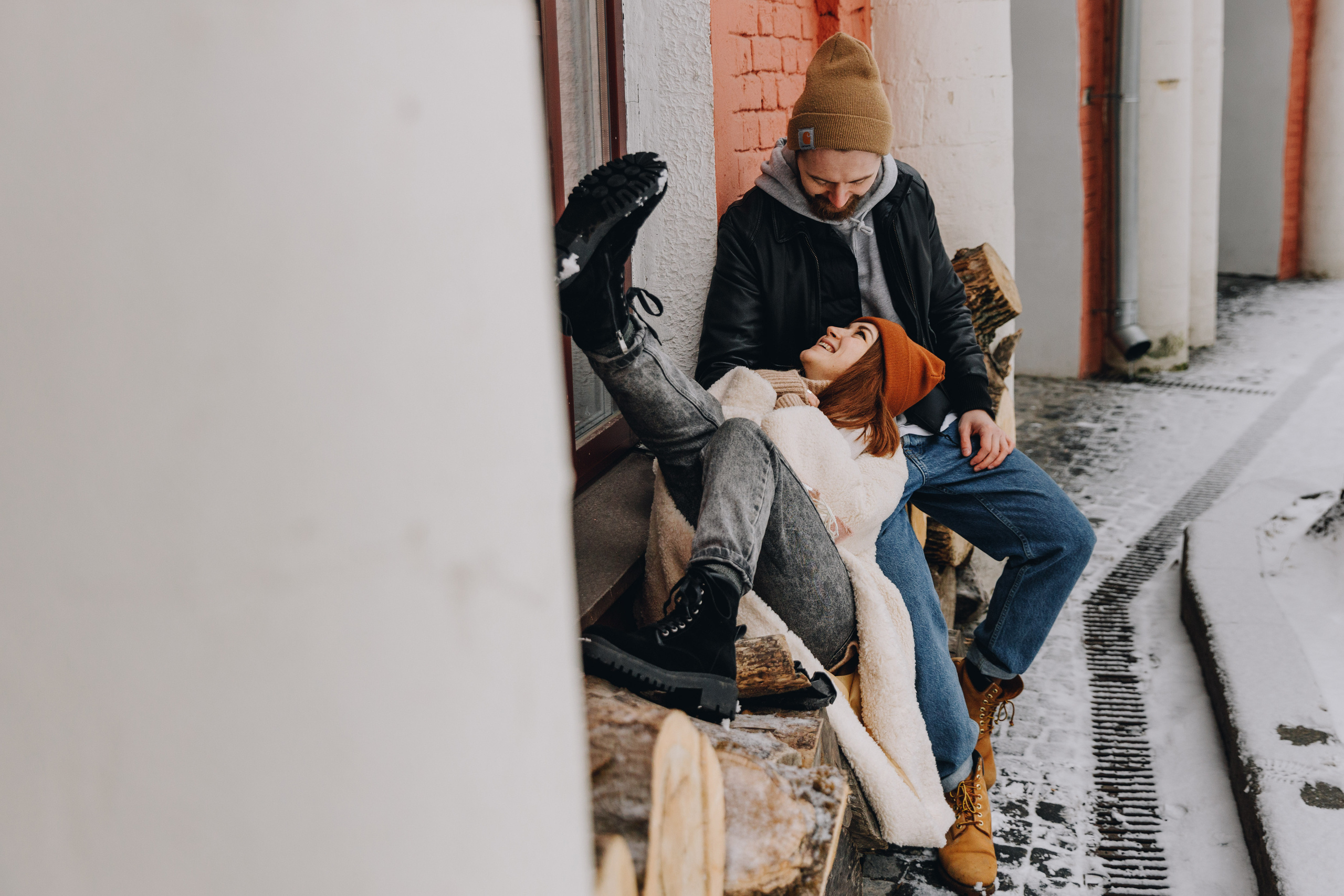 Зимняя фотосессия, лавстори, фотосессия пары. Свадебный фотограф в Москве Кристина Засухина