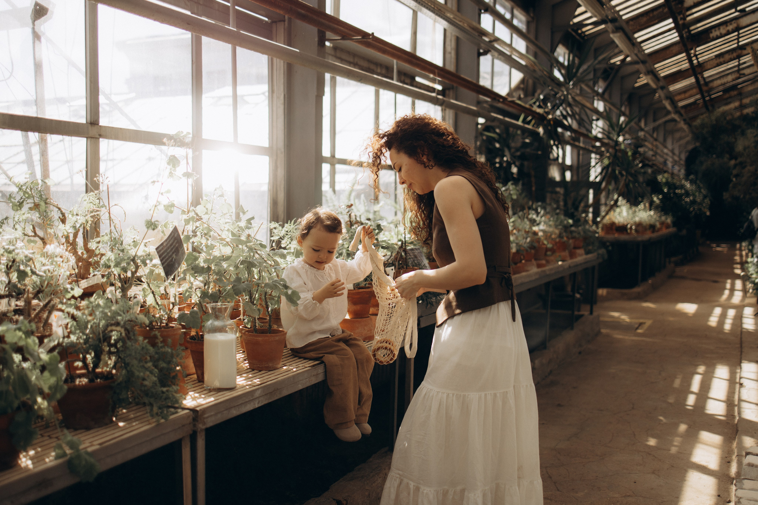 Прогулка по оранжерее. Семейный фотограф в Москве Ксения Аганина
