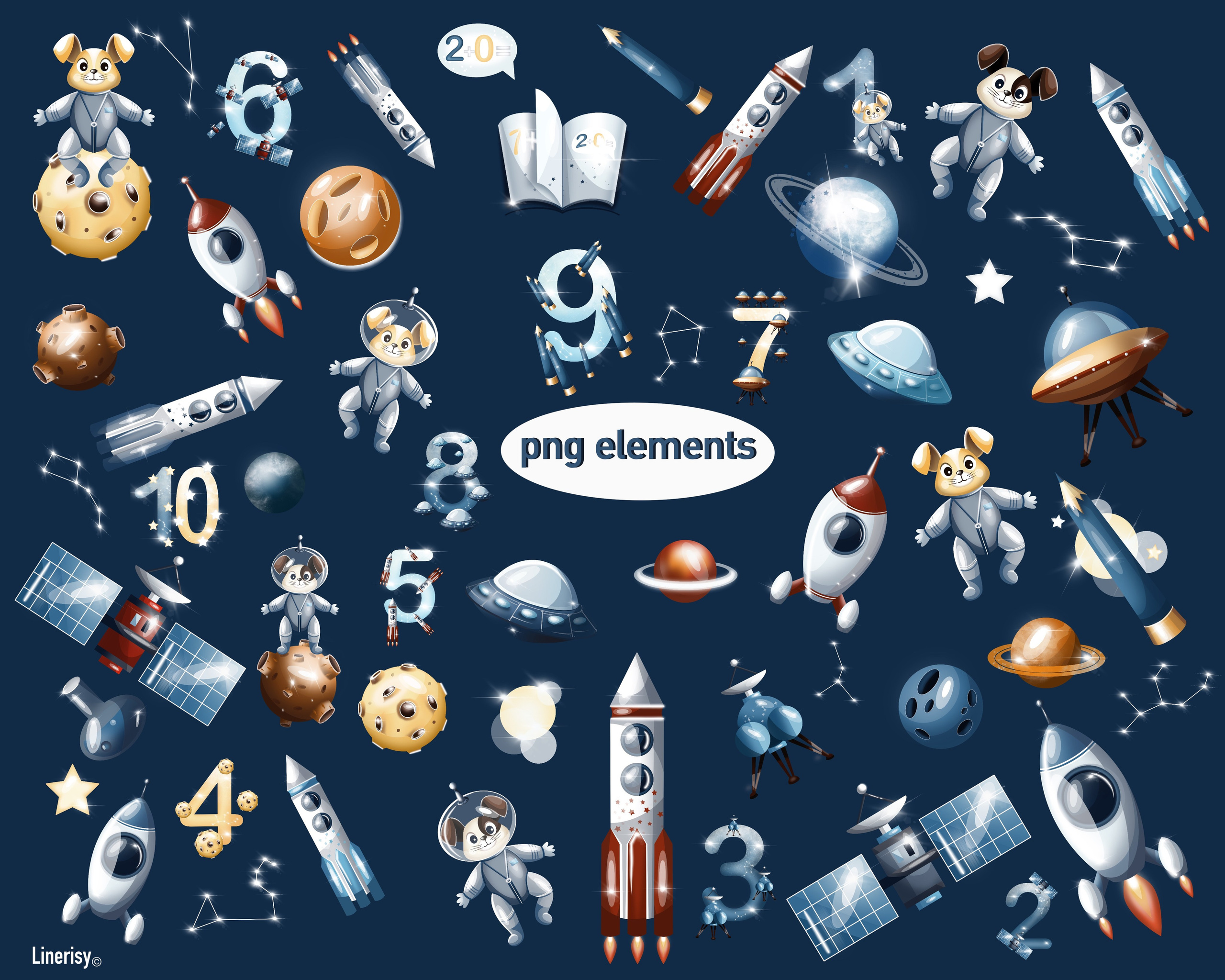 Графические иллюстрации, композиции, элементы. Художник-иллюстратор Евгения Бекренёва